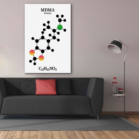 Image of 'MDMA Molecule' by Epic Portfolio, Giclee Canvas Wall Art,40x60