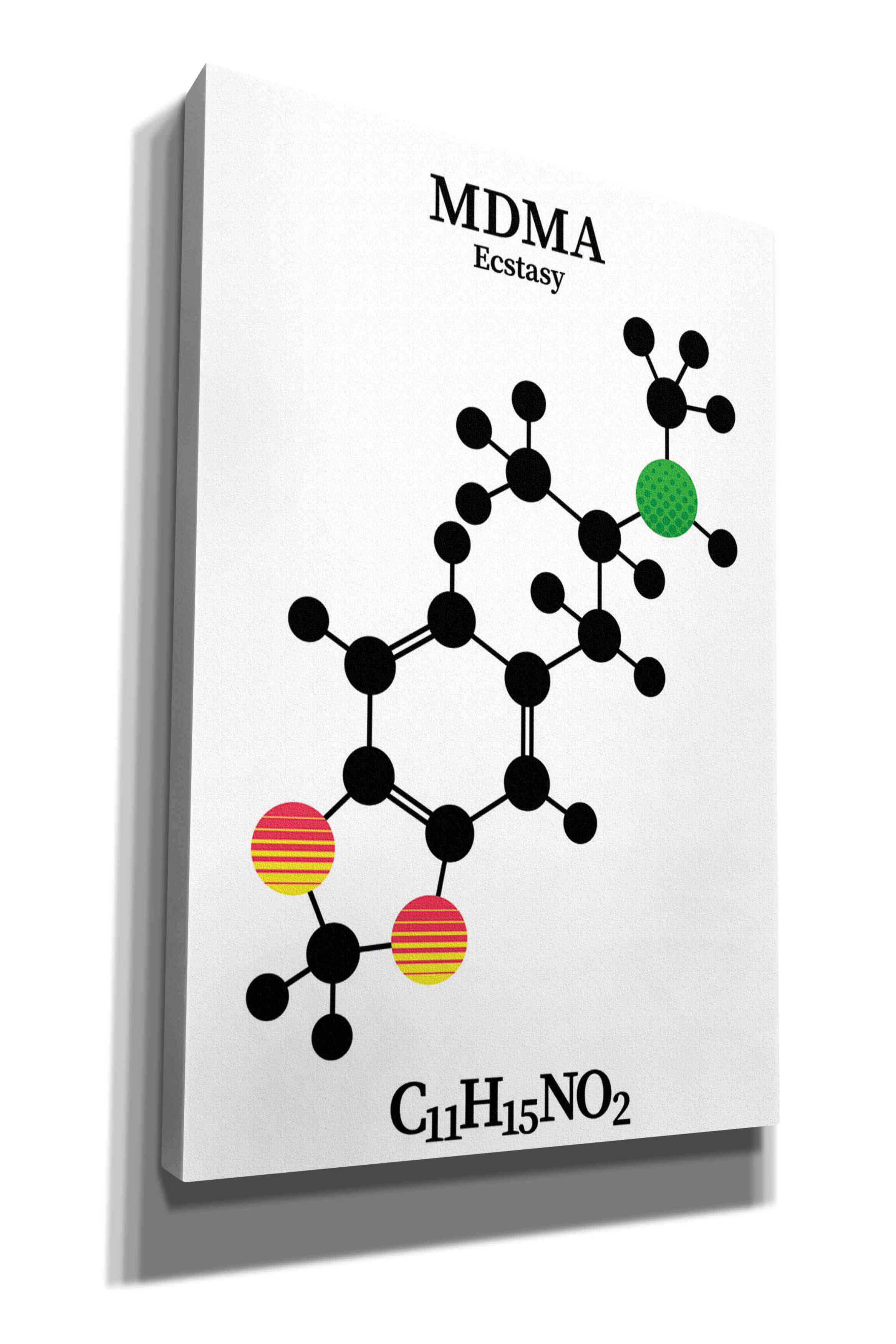 'MDMA Molecule' by Epic Portfolio, Giclee Canvas Wall Art
