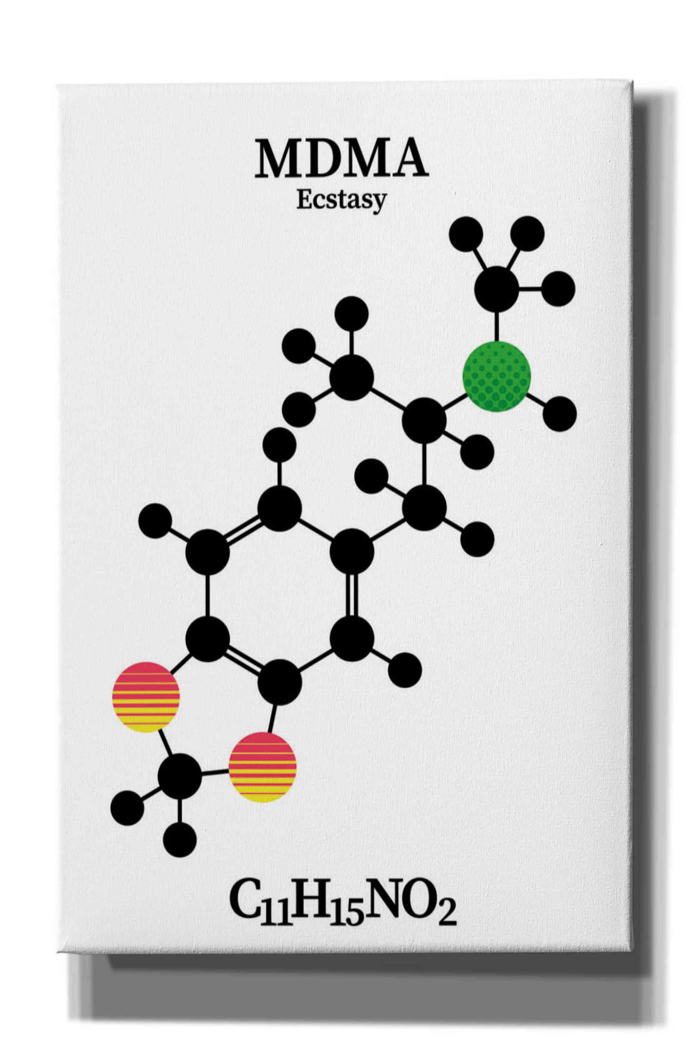 'MDMA Molecule' by Epic Portfolio, Giclee Canvas Wall Art