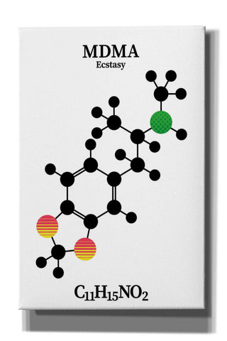 Image of 'MDMA Molecule' by Epic Portfolio, Giclee Canvas Wall Art
