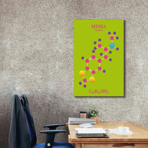 Image of 'MDMA Molecule 2' by Epic Portfolio, Giclee Canvas Wall Art,26x40