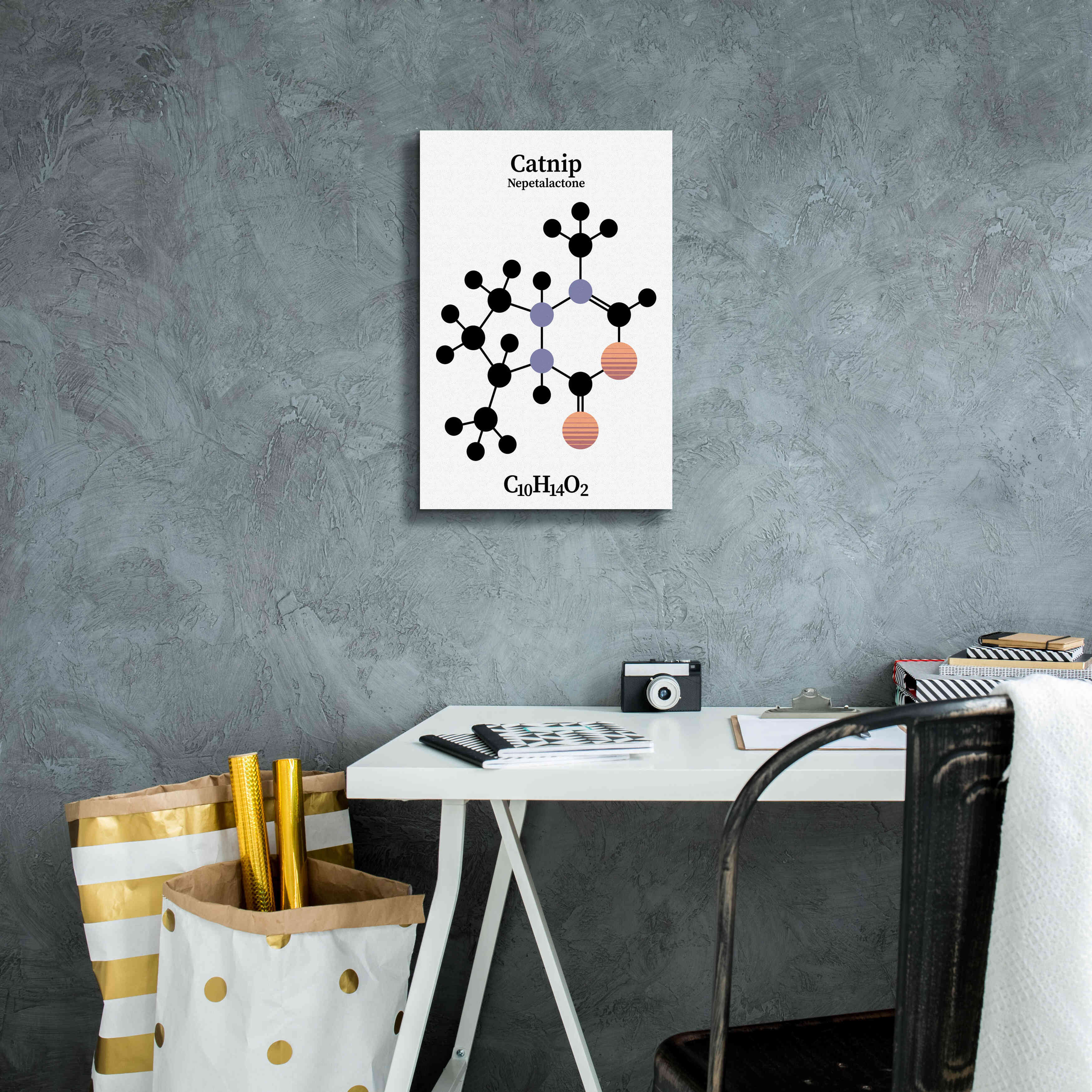 'Catnip Molecule' by Epic Portfolio, Giclee Canvas Wall Art,12x18