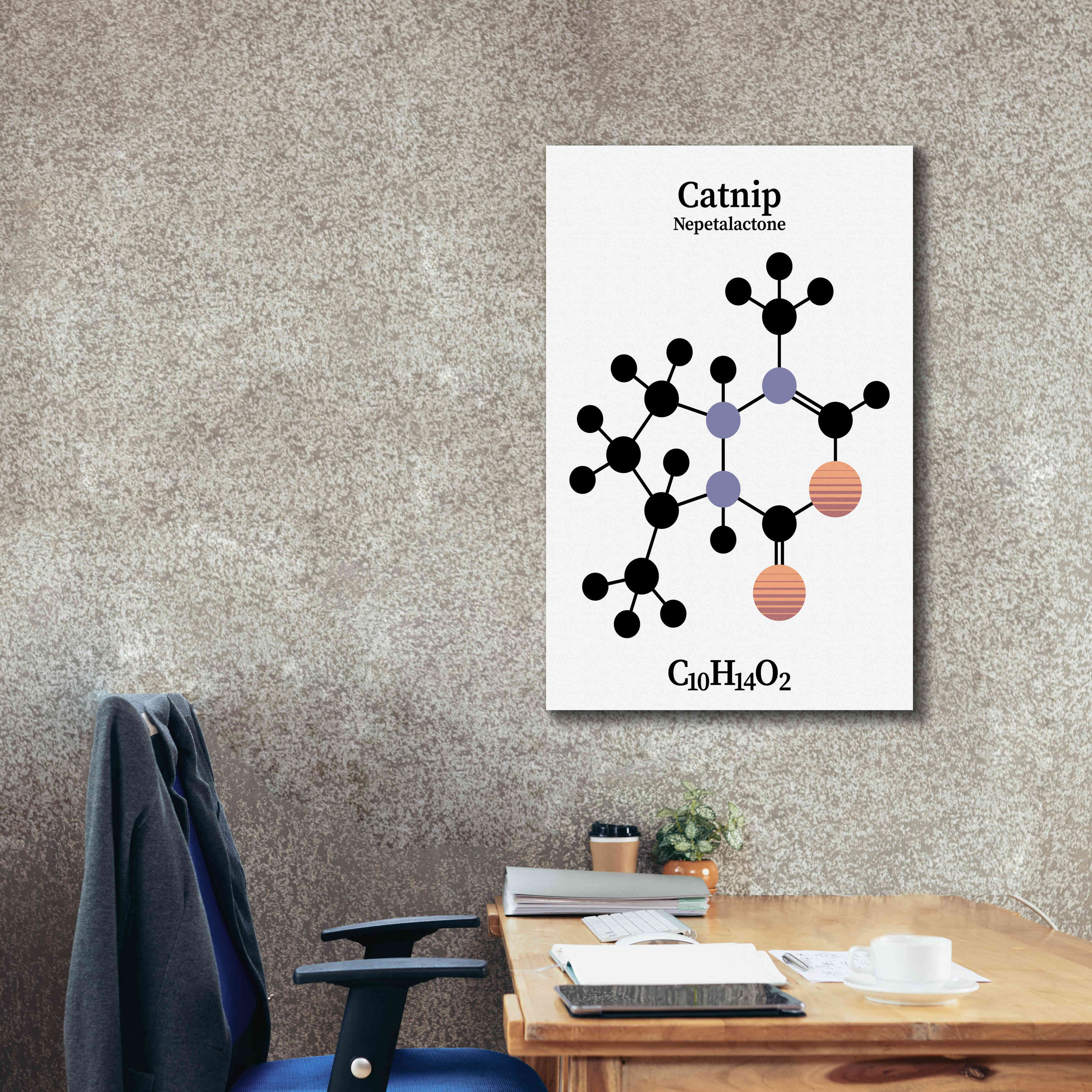 'Catnip Molecule' by Epic Portfolio, Giclee Canvas Wall Art,26x40