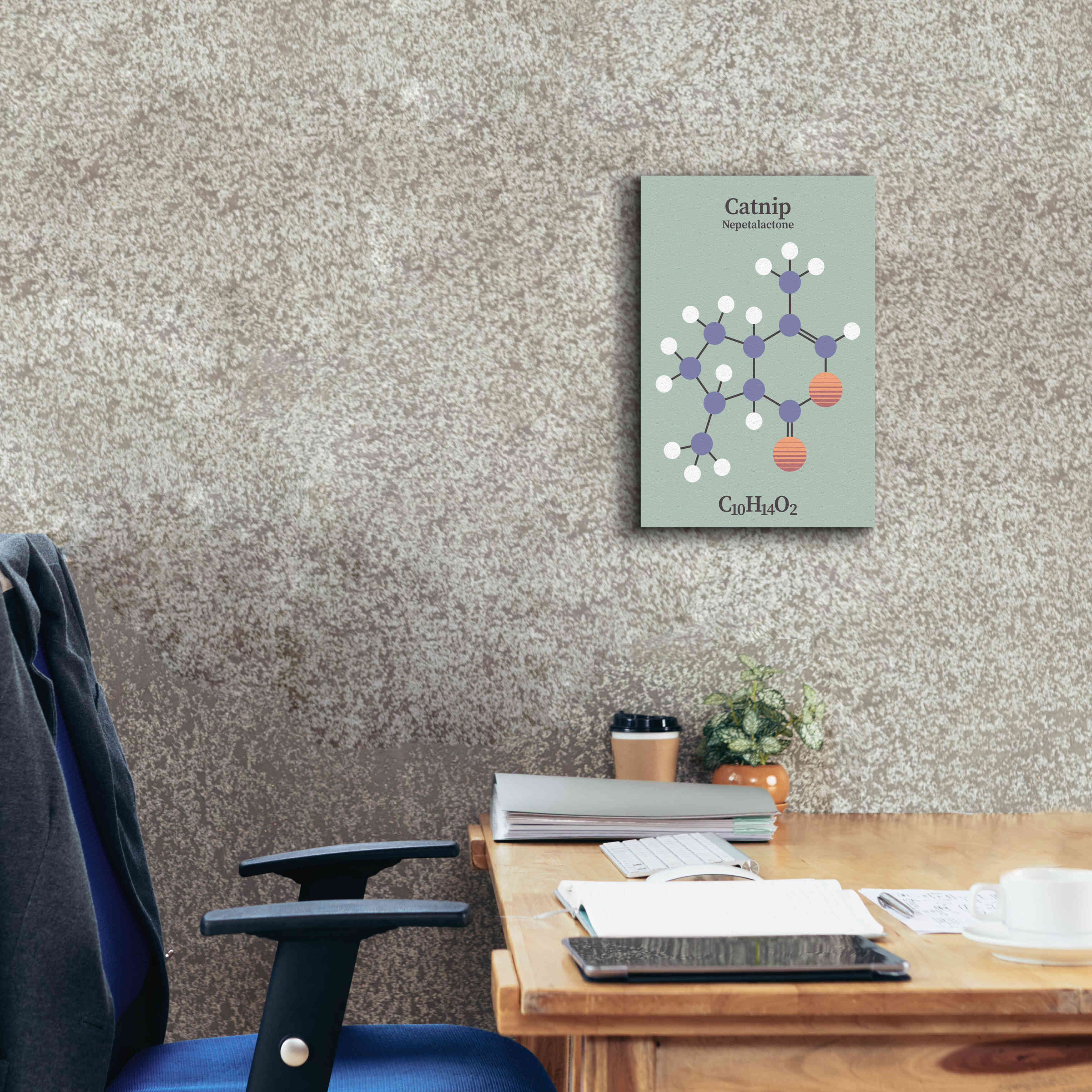 'Catnip Molecule 2' by Epic Portfolio, Giclee Canvas Wall Art,12x18