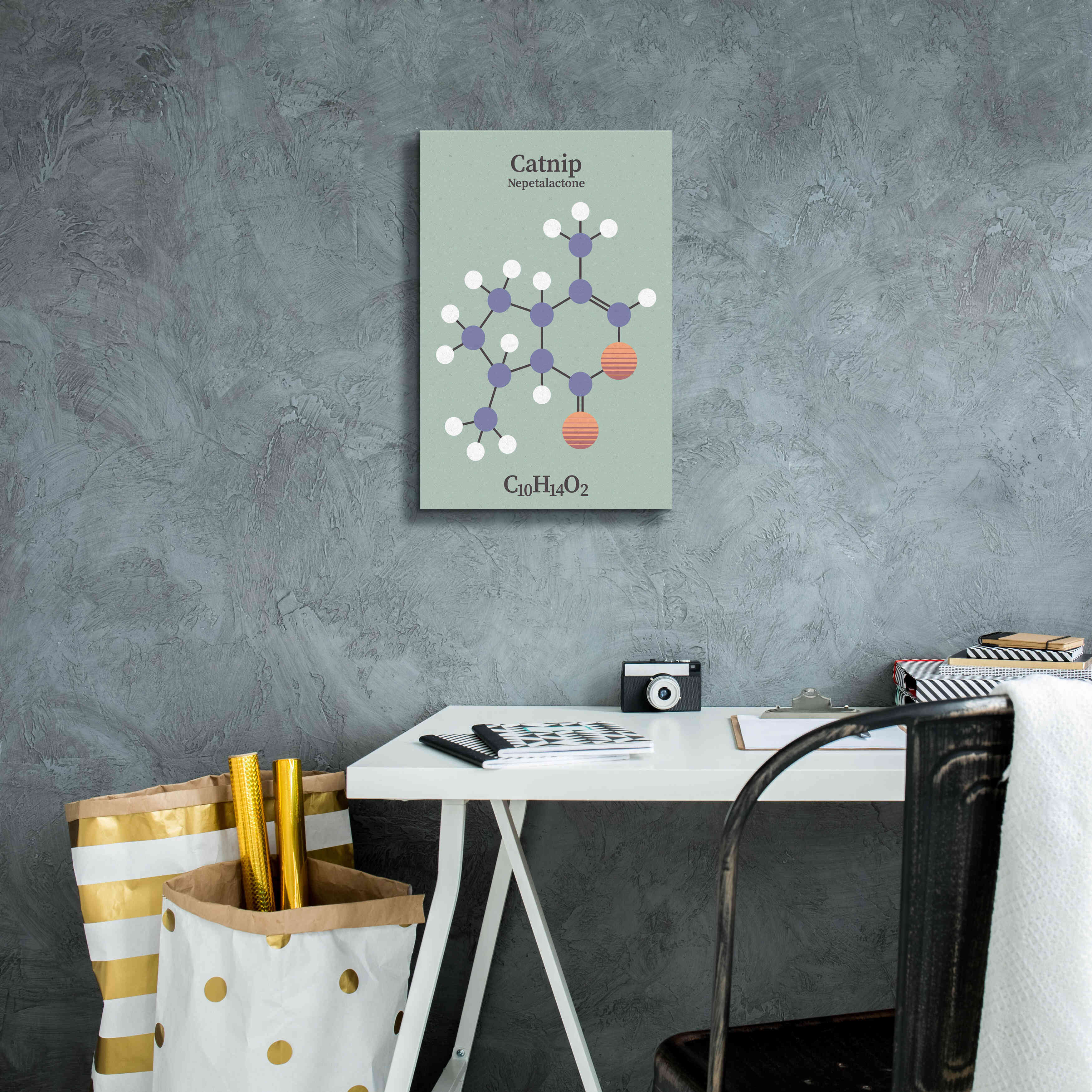 'Catnip Molecule 2' by Epic Portfolio, Giclee Canvas Wall Art,12x18