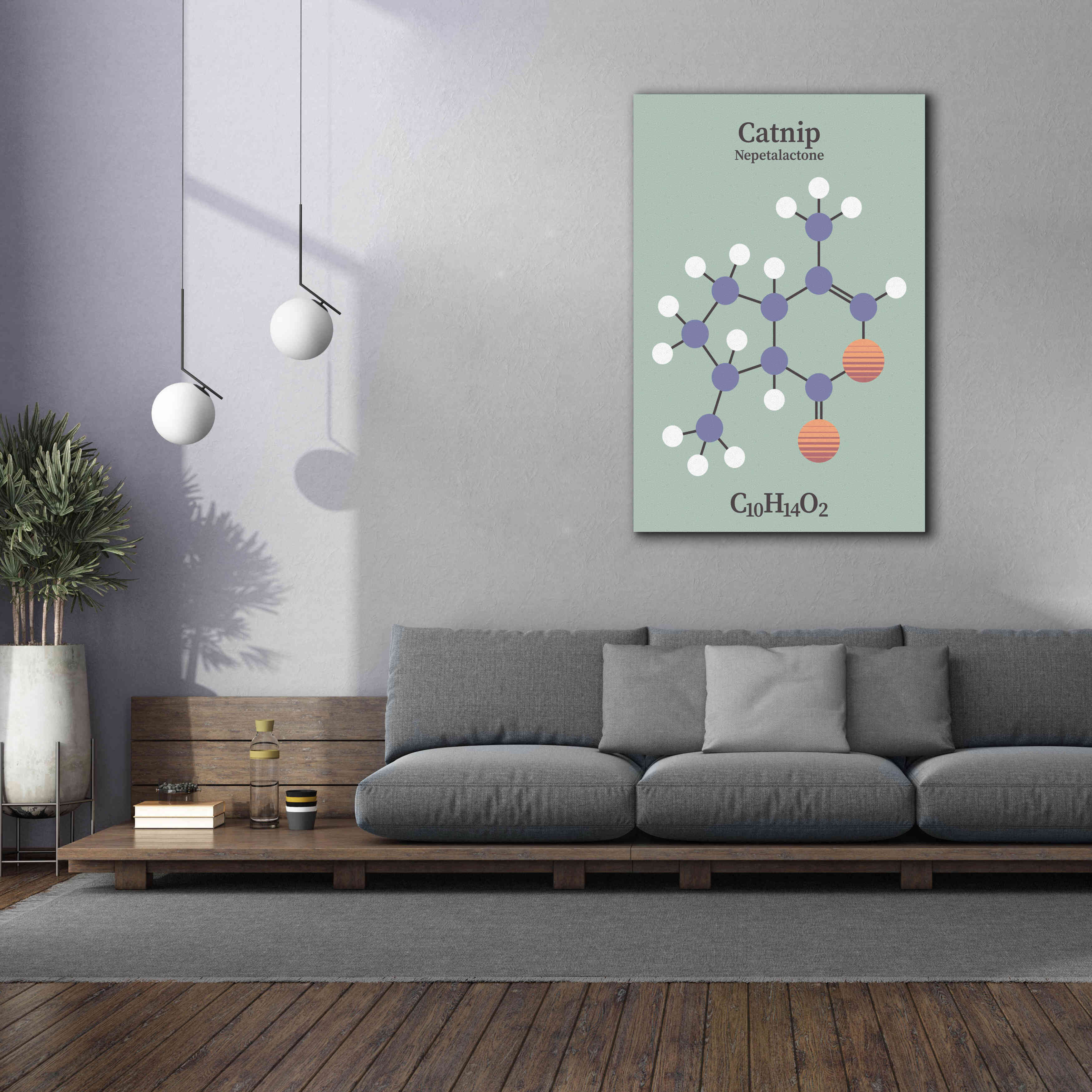 'Catnip Molecule 2' by Epic Portfolio, Giclee Canvas Wall Art,40x60