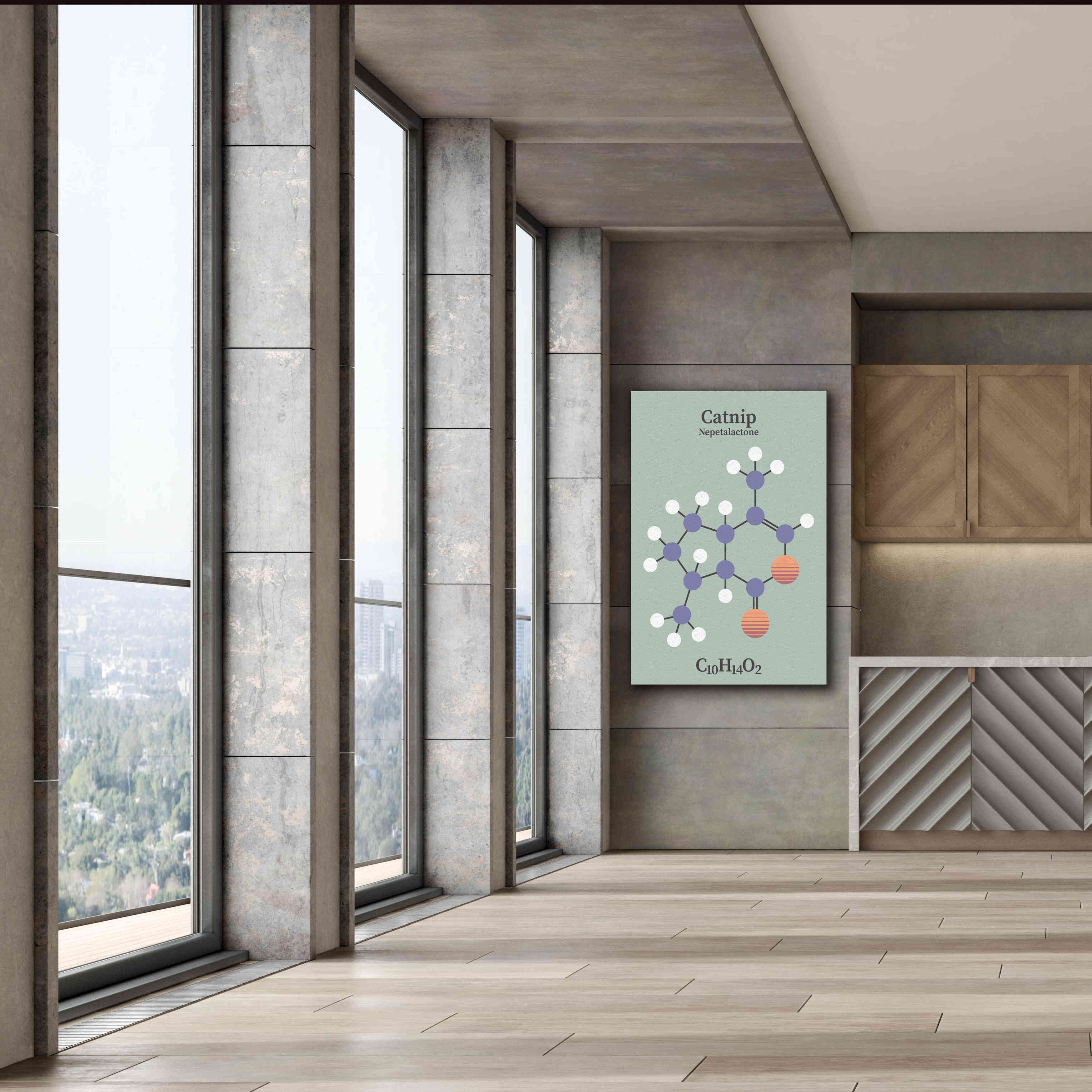 'Catnip Molecule 2' by Epic Portfolio, Giclee Canvas Wall Art,40x60