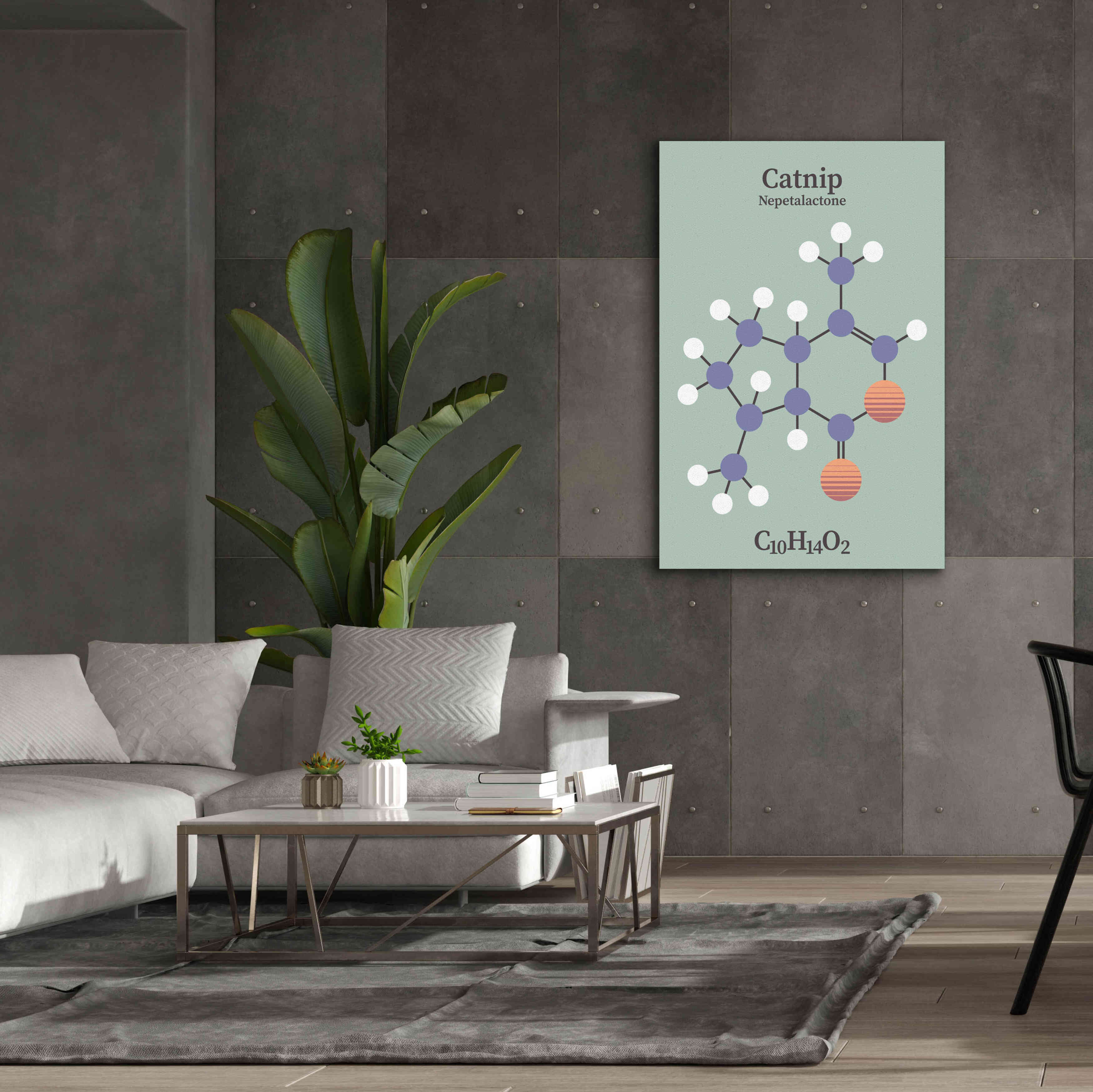 'Catnip Molecule 2' by Epic Portfolio, Giclee Canvas Wall Art,40x60