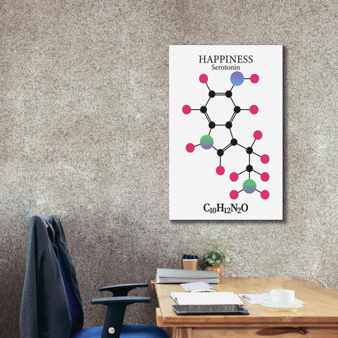 Image of 'Serotonin Molecule' by Epic Portfolio, Giclee Canvas Wall Art,26x40