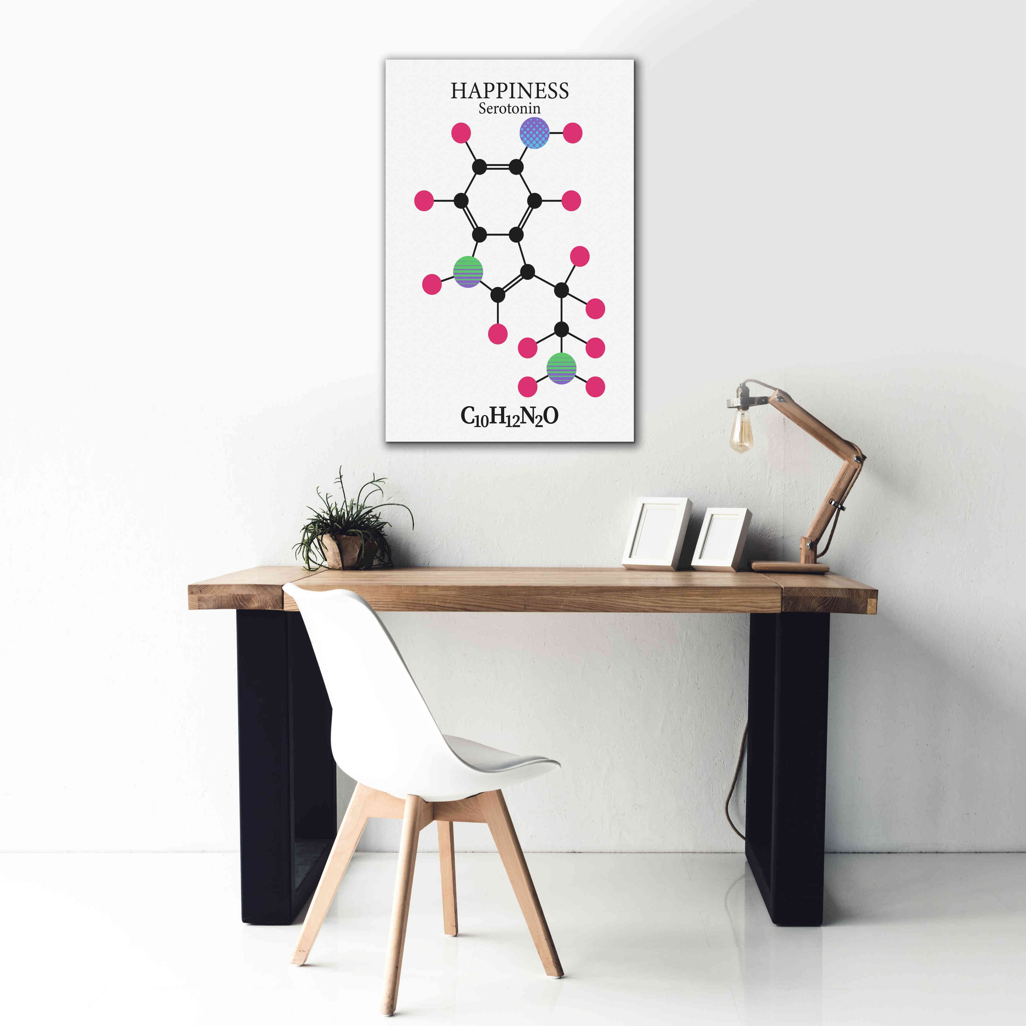 'Serotonin Molecule' by Epic Portfolio, Giclee Canvas Wall Art,26x40