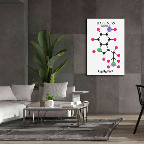 Image of 'Serotonin Molecule' by Epic Portfolio, Giclee Canvas Wall Art,40x60