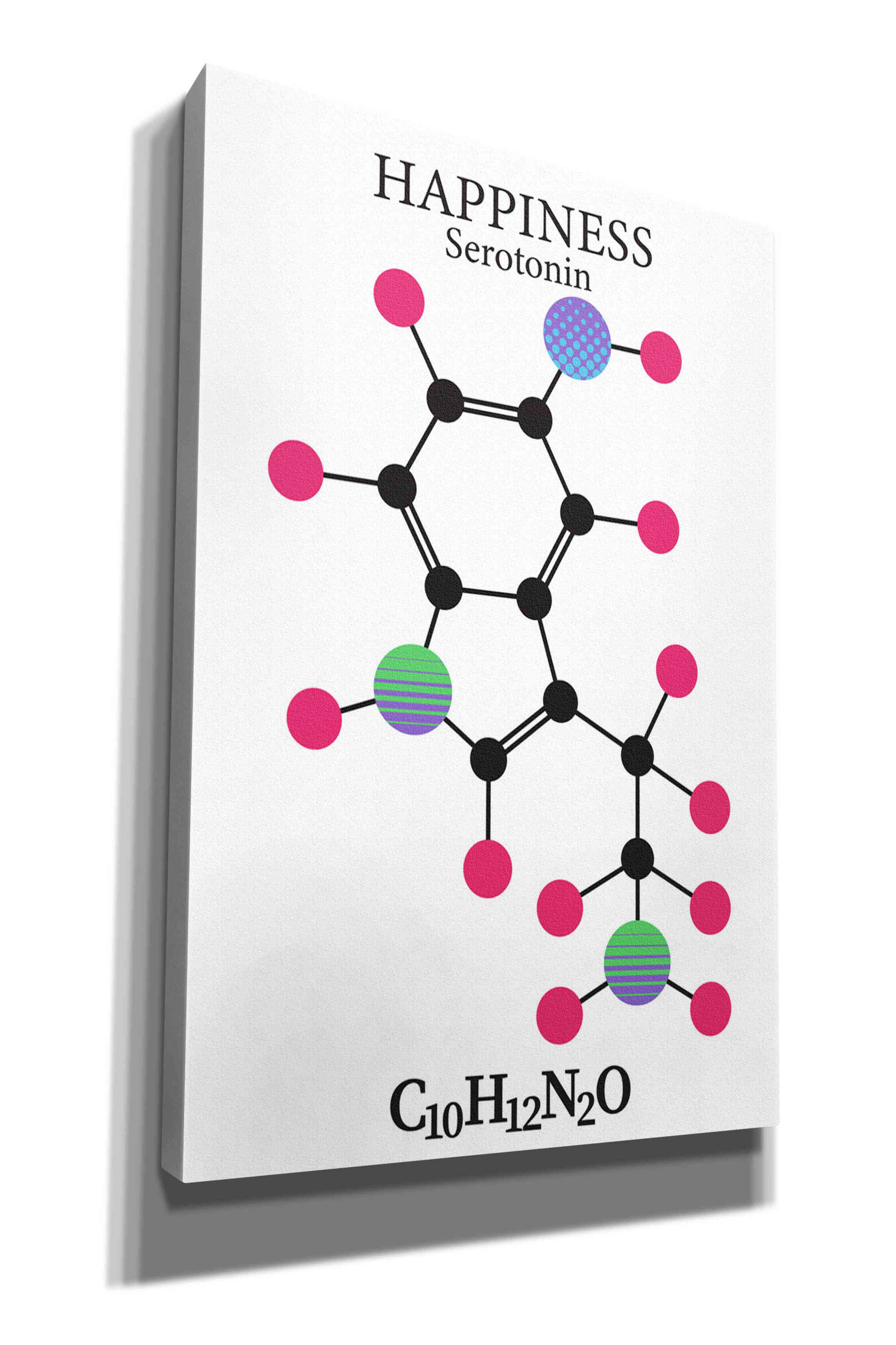 'Serotonin Molecule' by Epic Portfolio, Giclee Canvas Wall Art
