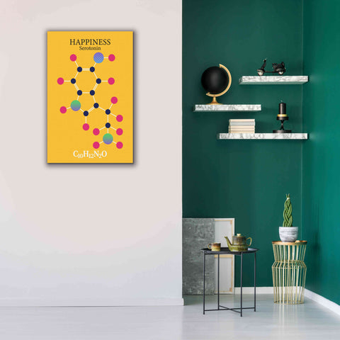 Image of 'Serotonin Molecule 2' by Epic Portfolio, Giclee Canvas Wall Art,26x40