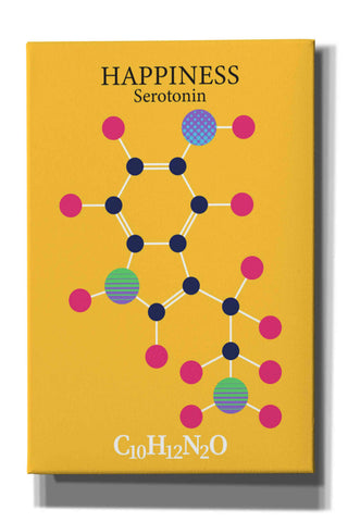 Image of 'Serotonin Molecule 2' by Epic Portfolio, Giclee Canvas Wall Art