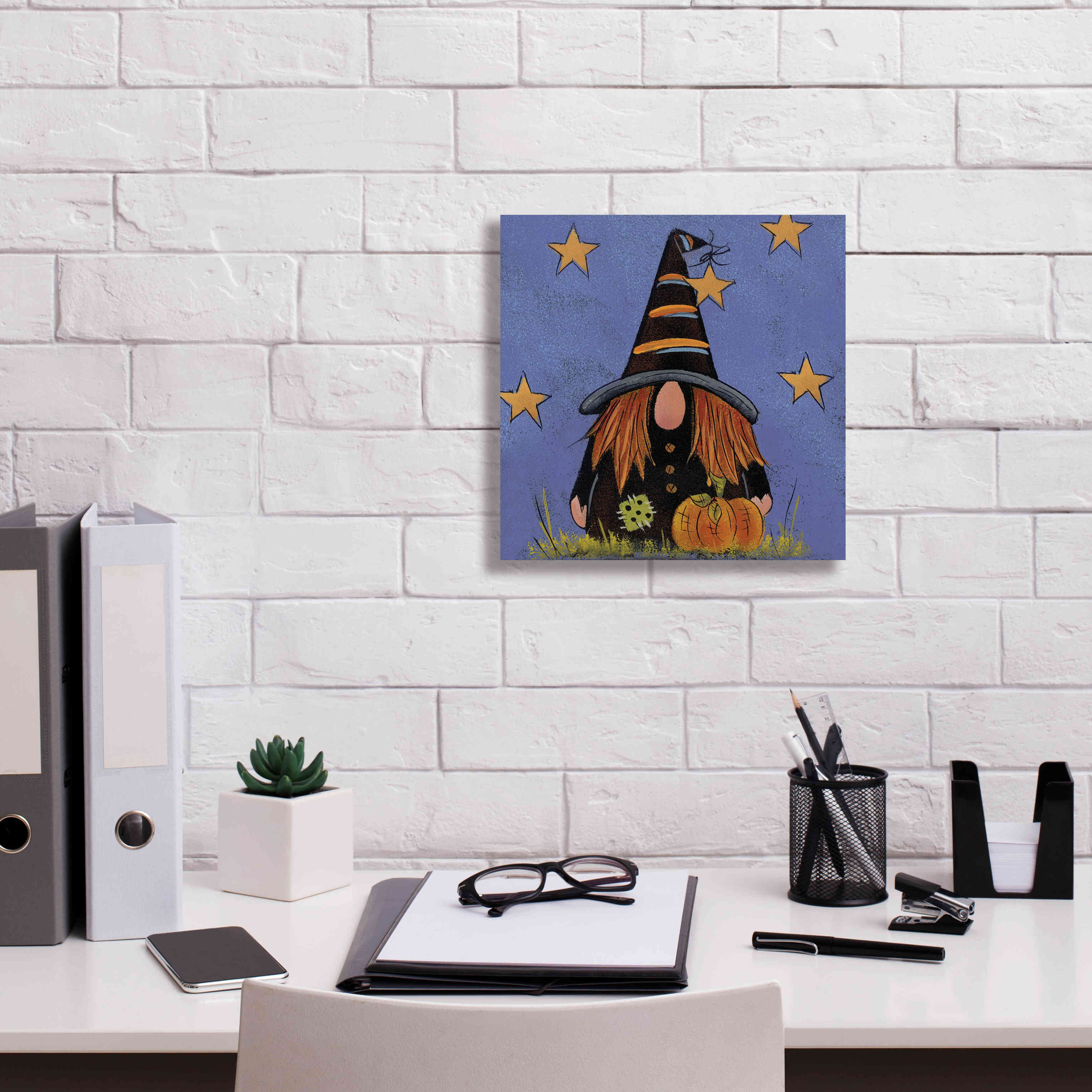 'Halloween Gnome' by Lisa Hilliker, Giclee Canvas Wall Art,12x12