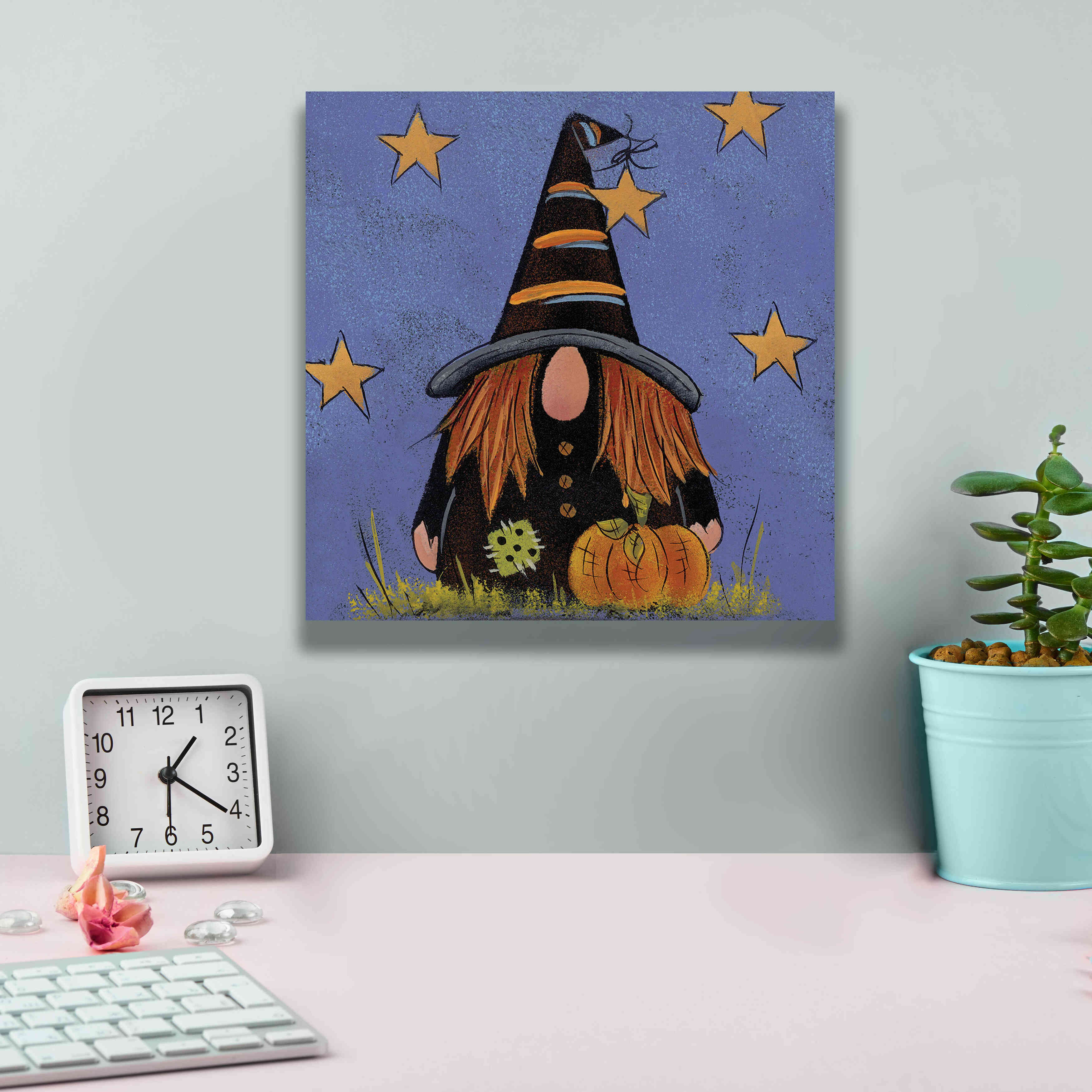 'Halloween Gnome' by Lisa Hilliker, Giclee Canvas Wall Art,12x12