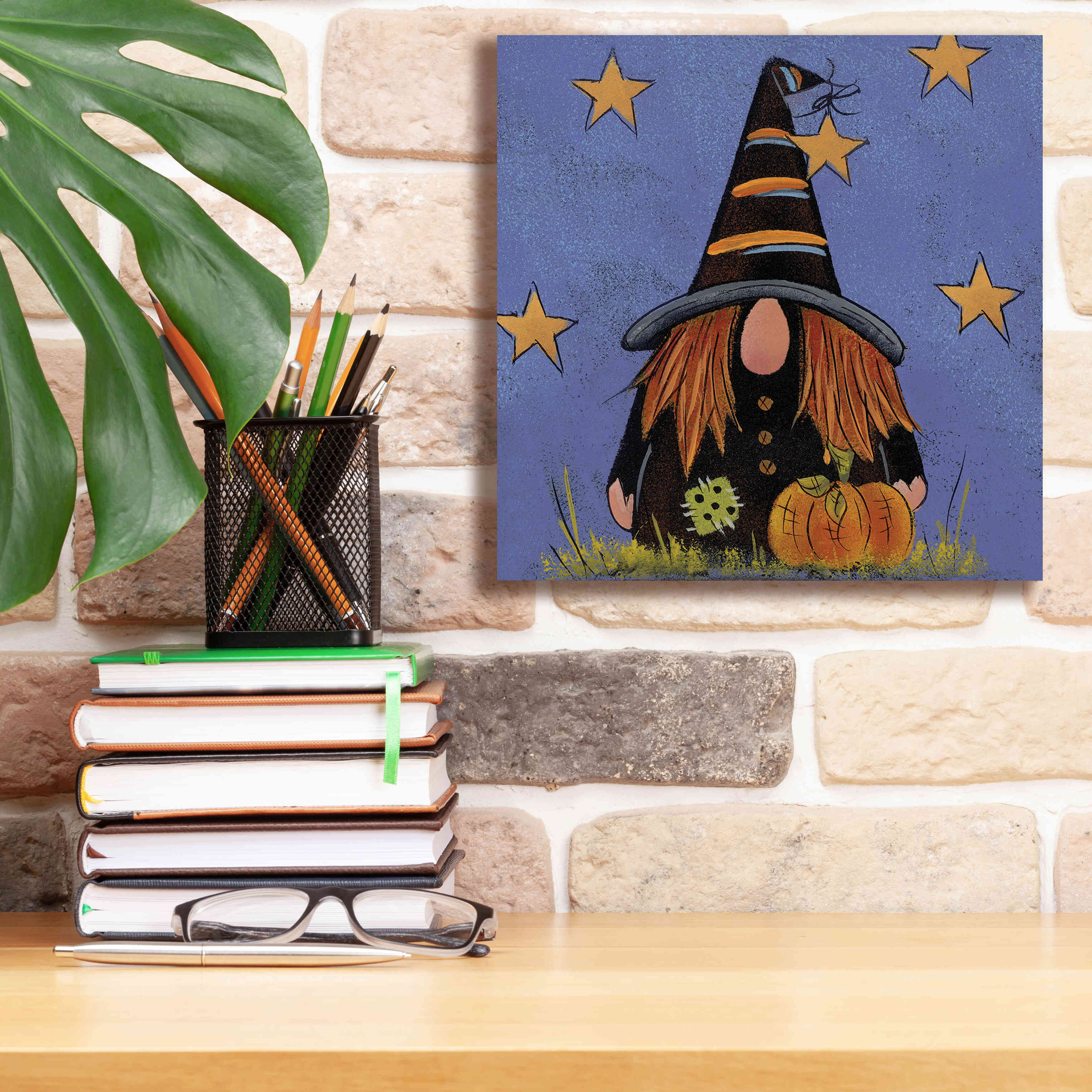 'Halloween Gnome' by Lisa Hilliker, Giclee Canvas Wall Art,12x12