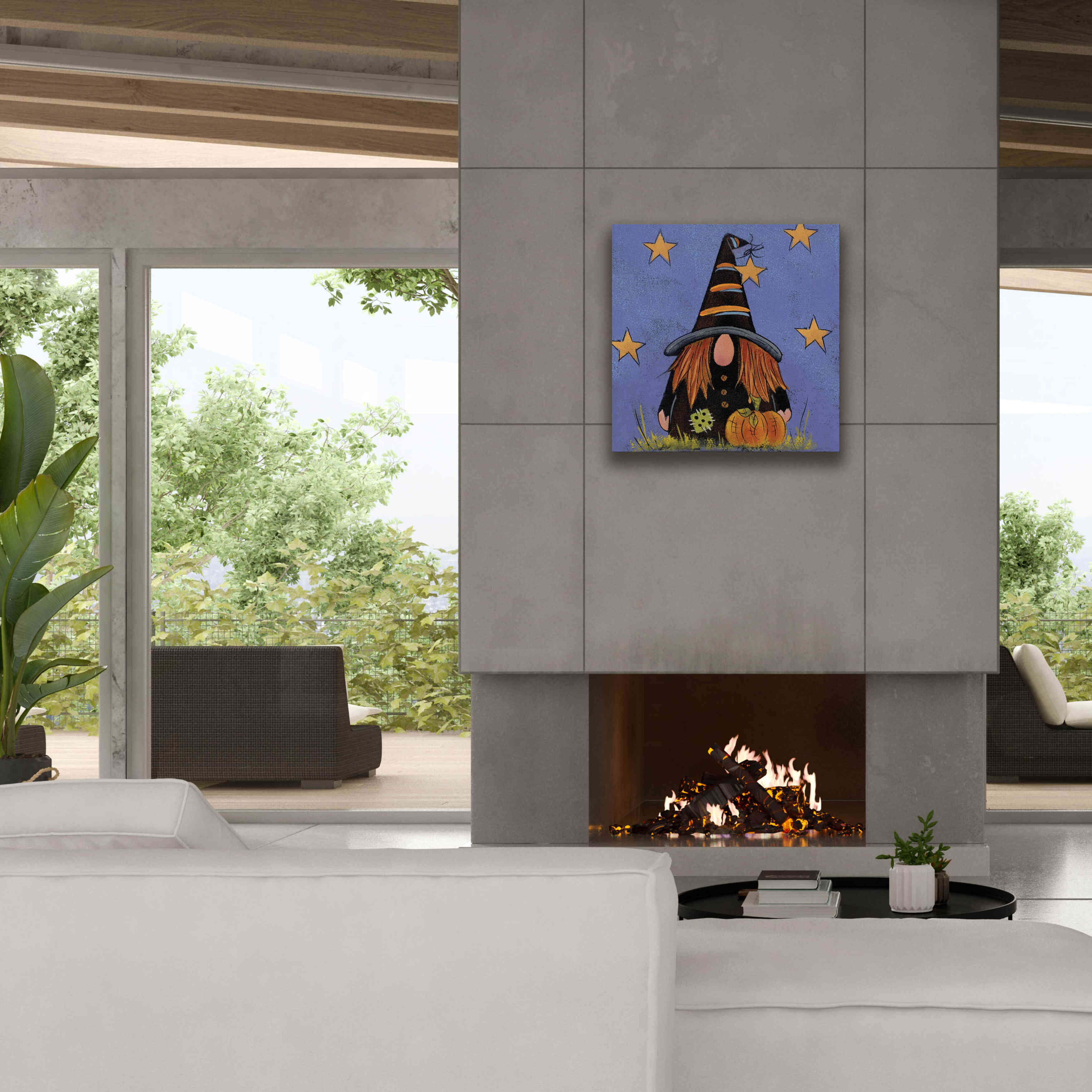 'Halloween Gnome' by Lisa Hilliker, Giclee Canvas Wall Art,26x26