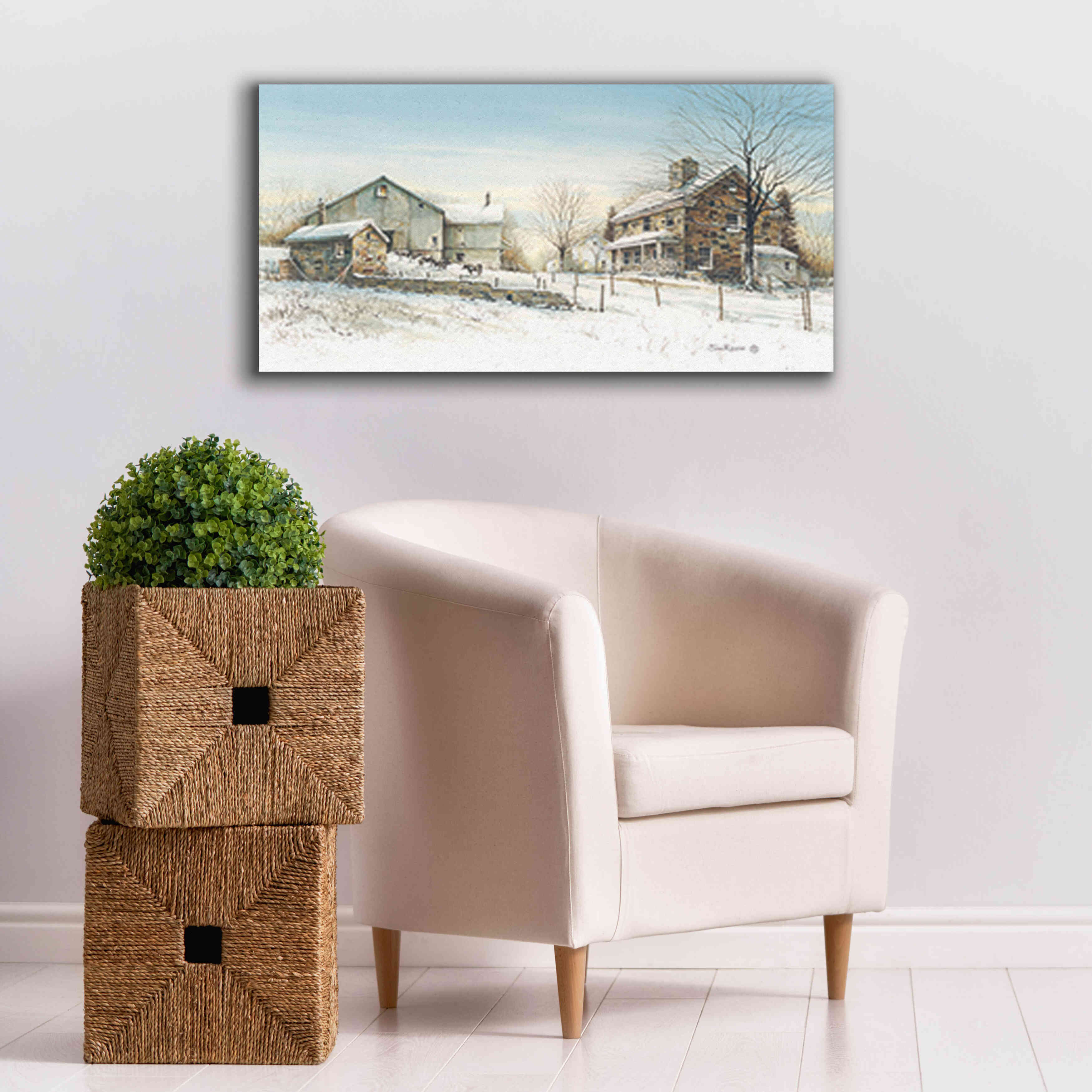 'February Morning' by John Rossini, Giclee Canvas Wall Art,40x20