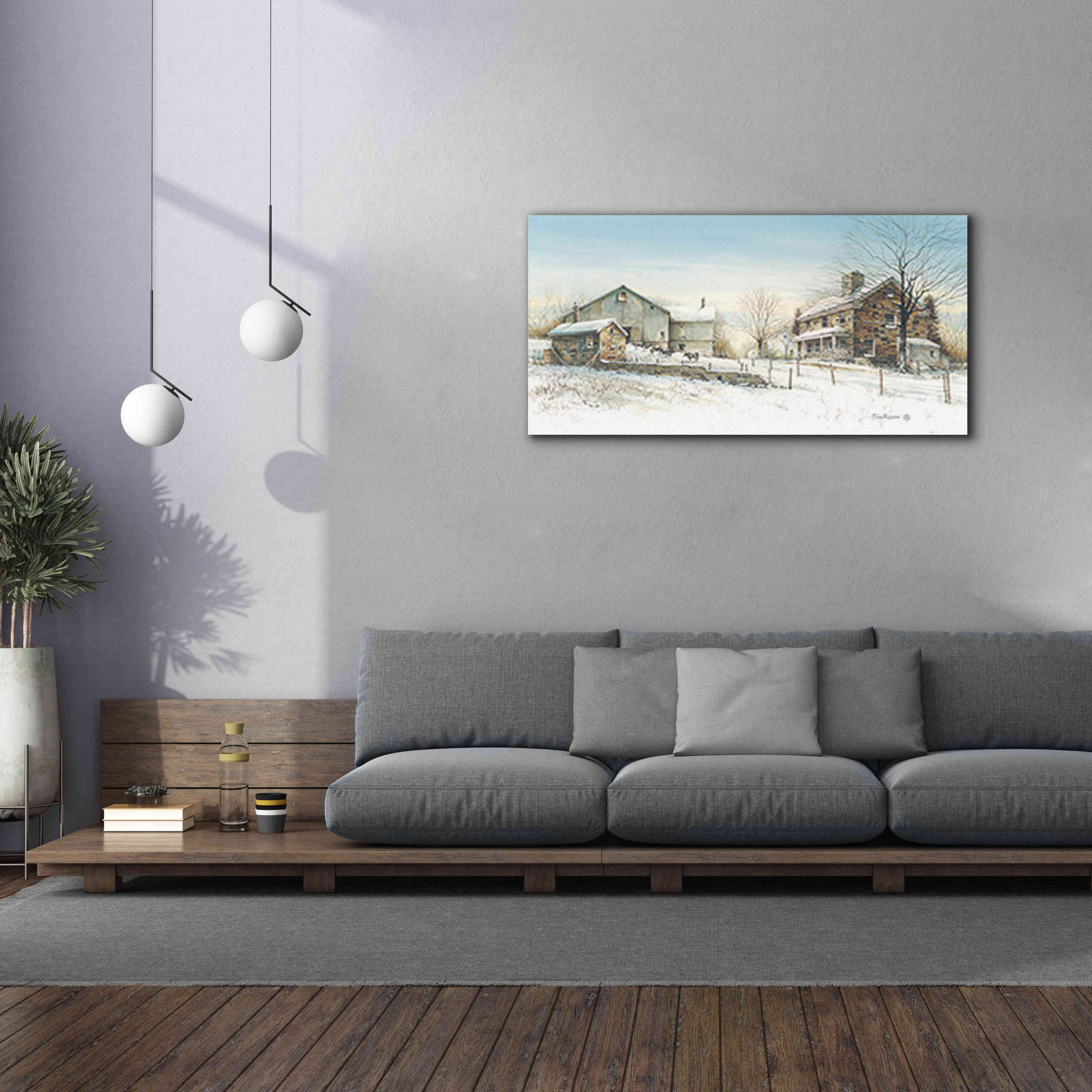 'February Morning' by John Rossini, Giclee Canvas Wall Art,60x30