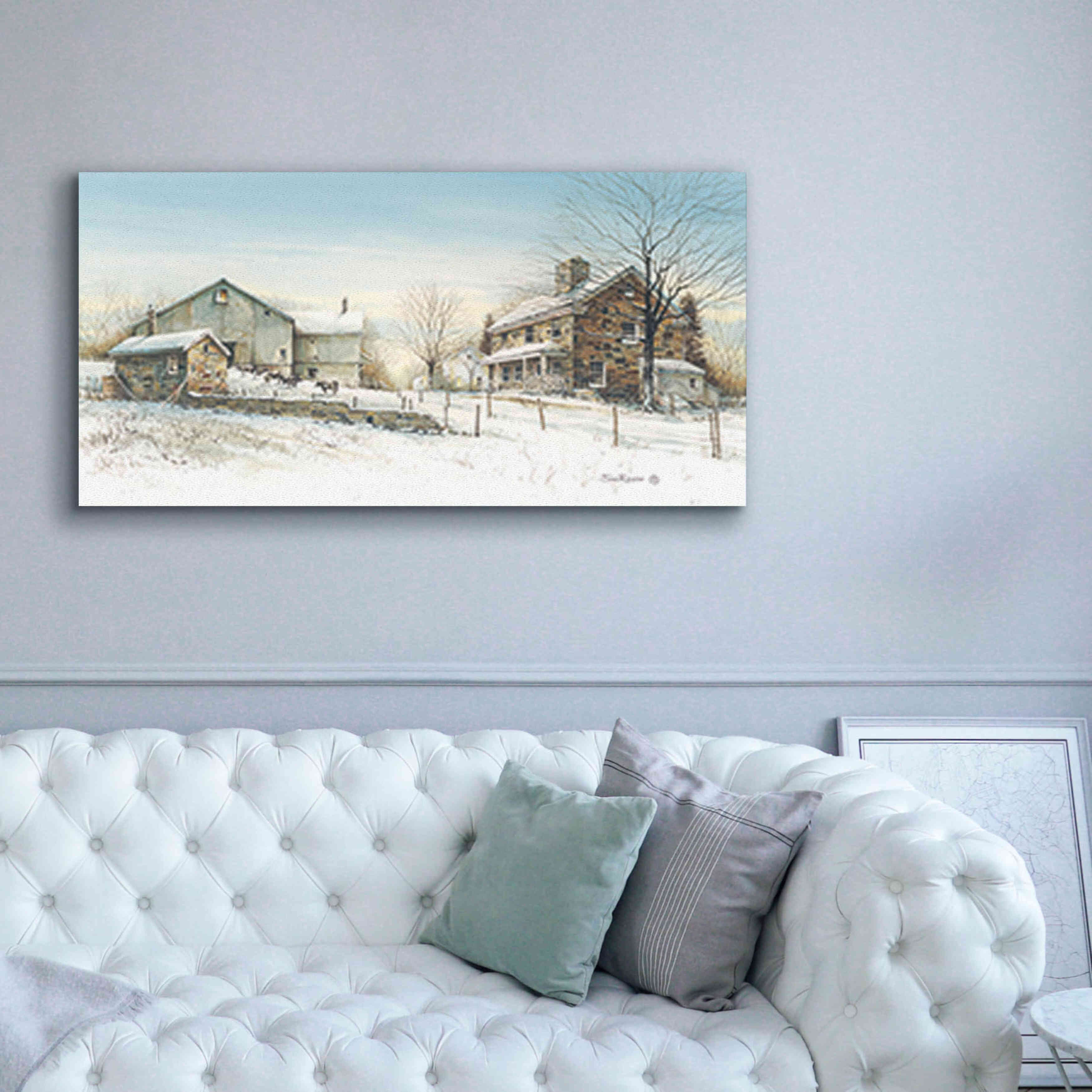 'February Morning' by John Rossini, Giclee Canvas Wall Art,60x30