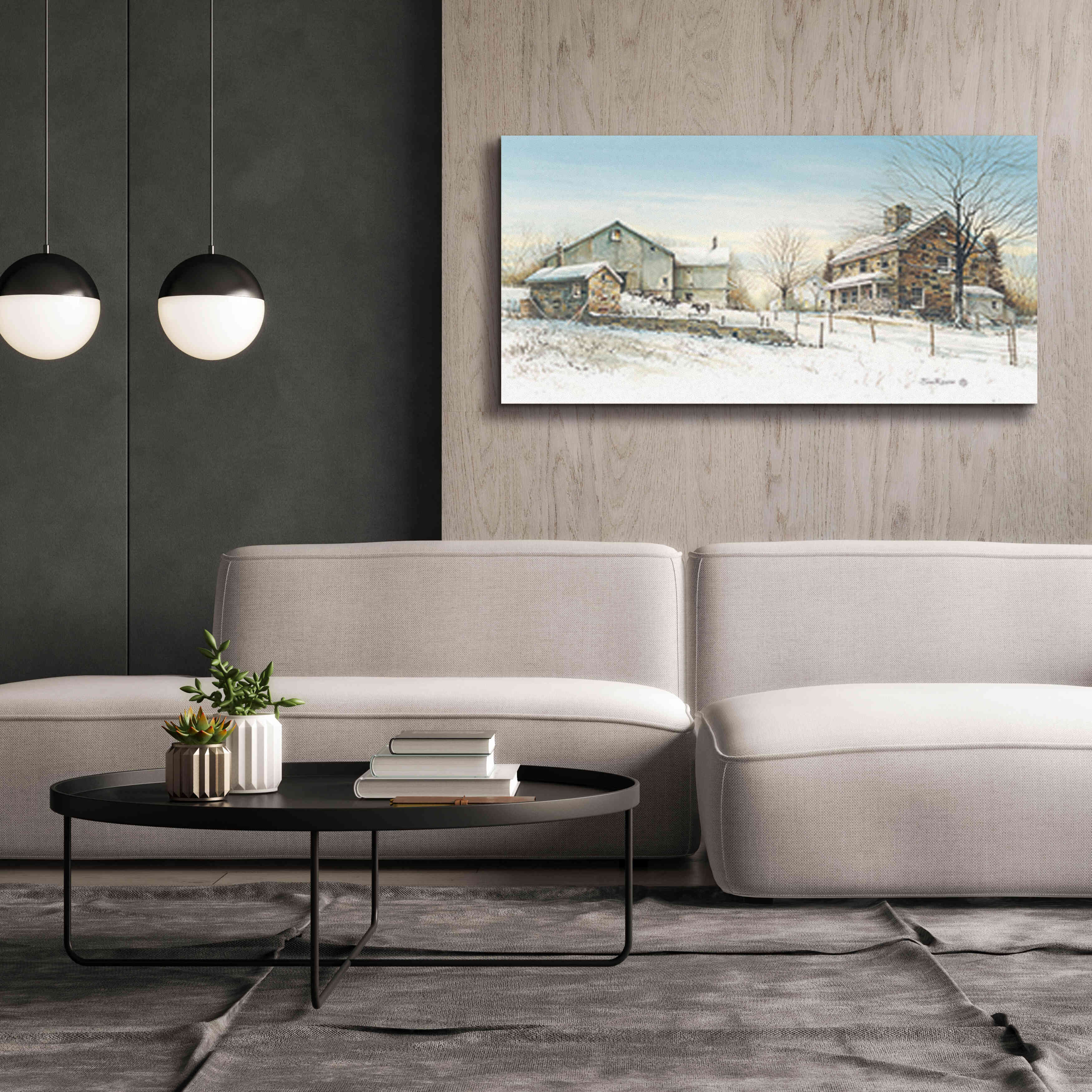 'February Morning' by John Rossini, Giclee Canvas Wall Art,60x30