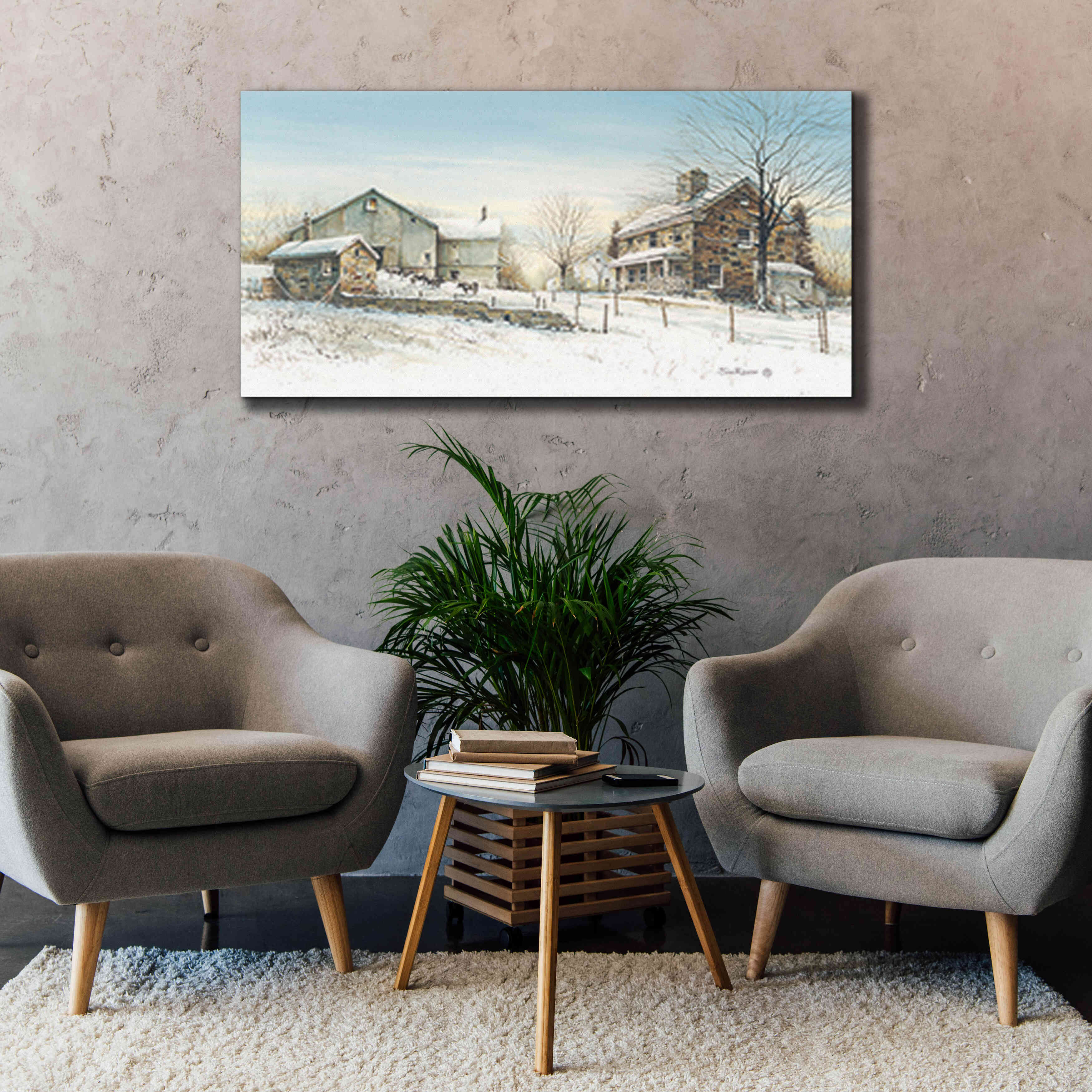 'February Morning' by John Rossini, Giclee Canvas Wall Art,60x30