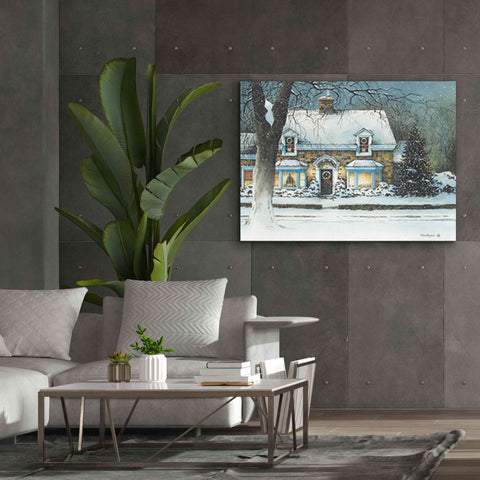 Image of 'Snow Softly Falling' by John Rossini, Giclee Canvas Wall Art,54x40