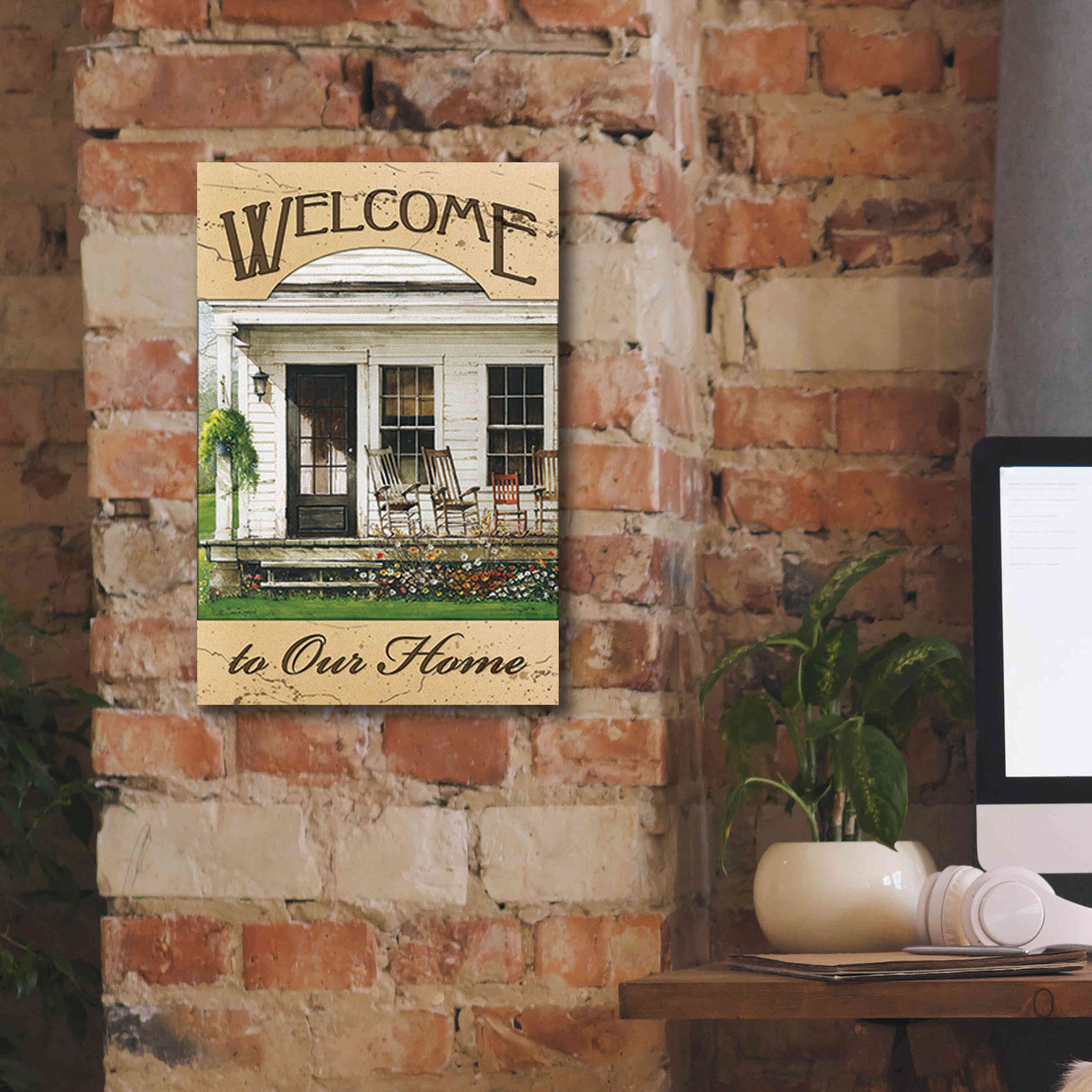 'Welcome to Our Home' by John Rossini, Giclee Canvas Wall Art,12x18