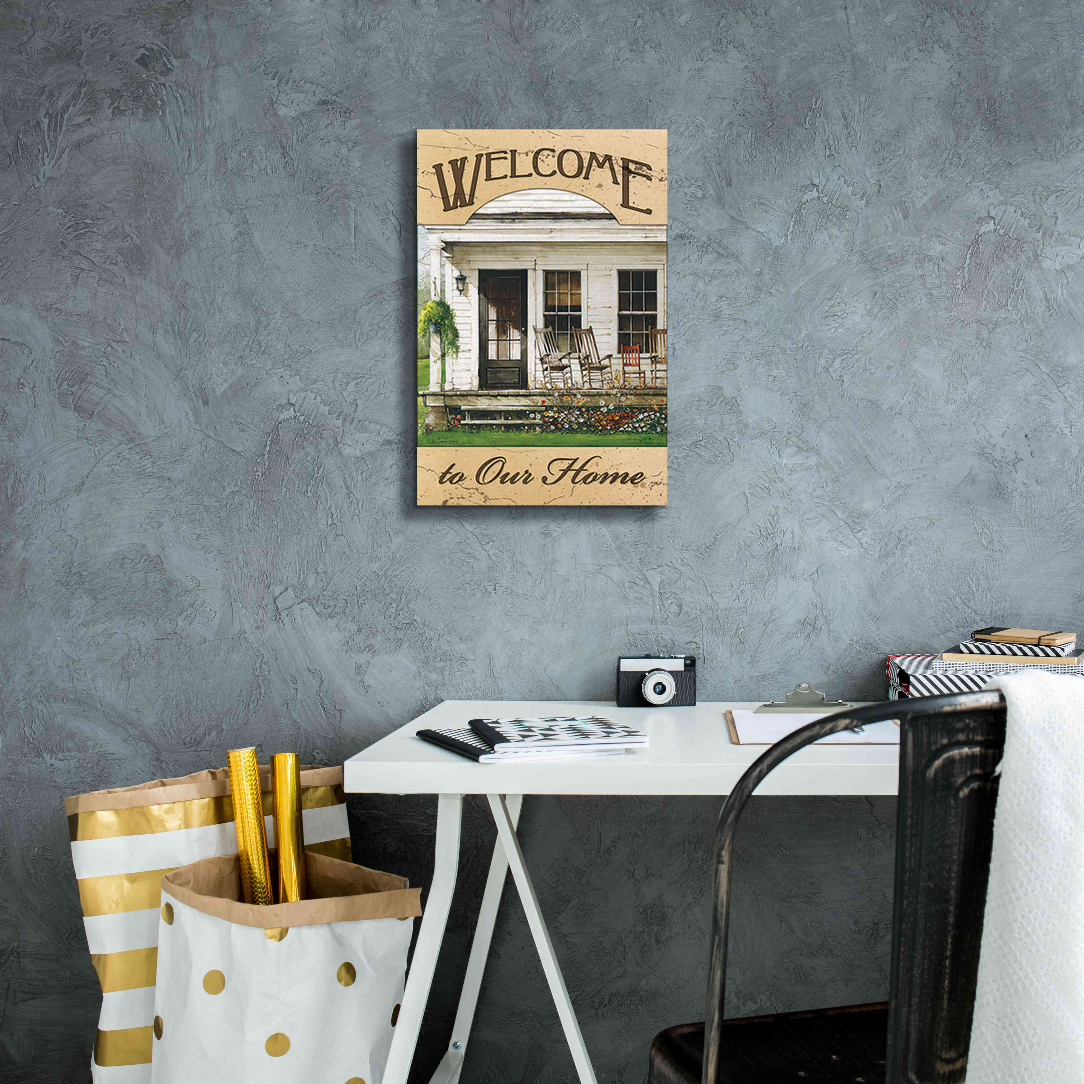 'Welcome to Our Home' by John Rossini, Giclee Canvas Wall Art,12x18