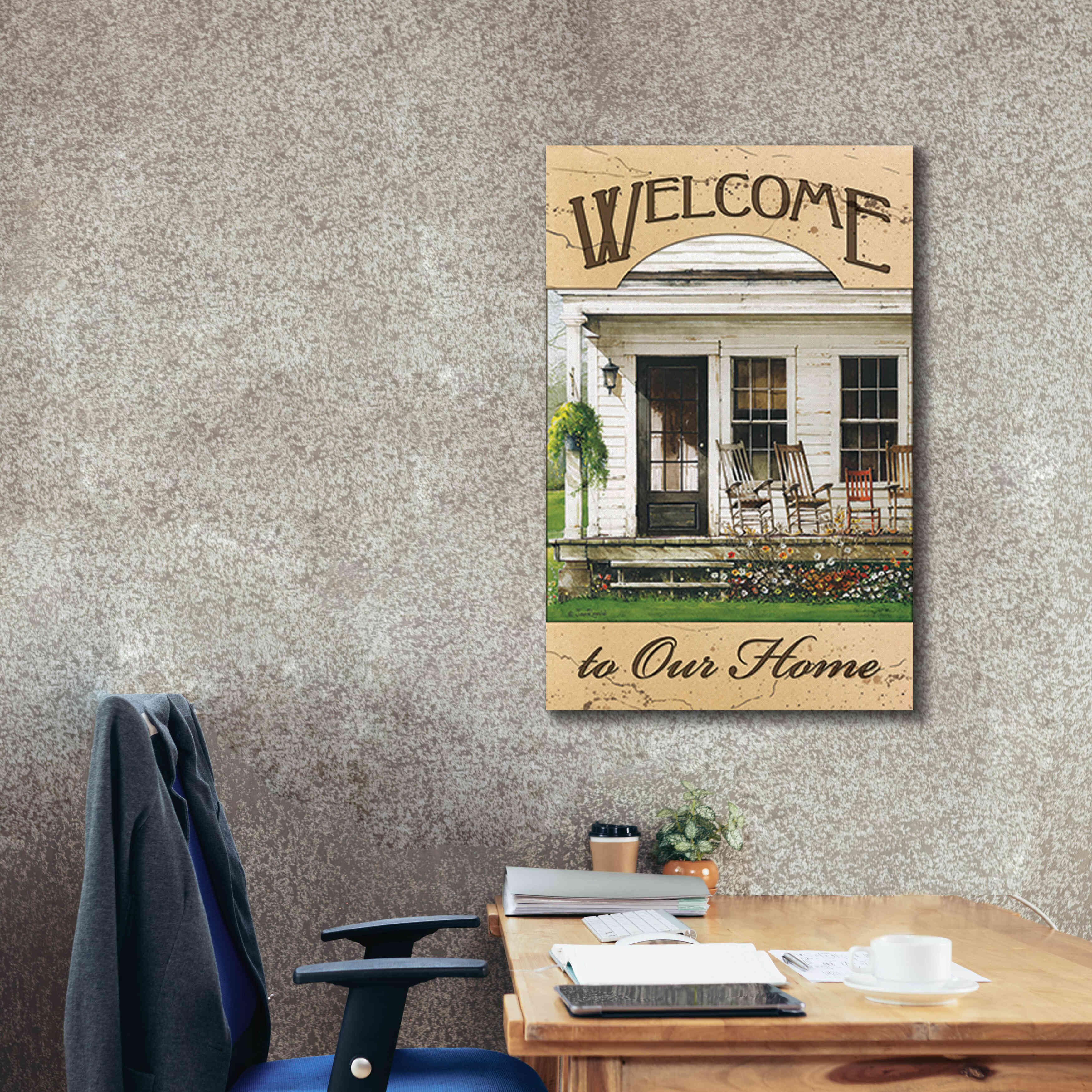 'Welcome to Our Home' by John Rossini, Giclee Canvas Wall Art,26x40