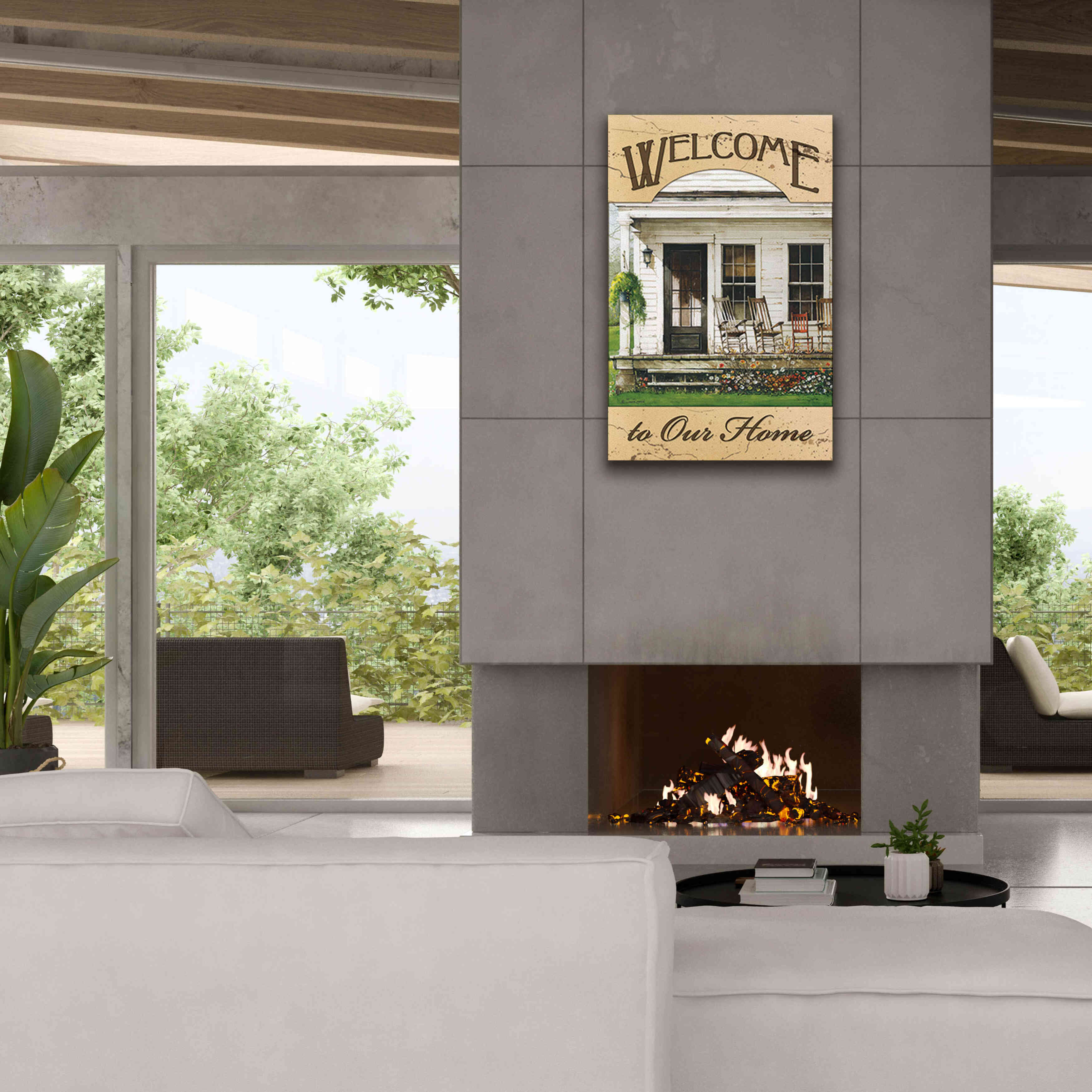 'Welcome to Our Home' by John Rossini, Giclee Canvas Wall Art,26x40