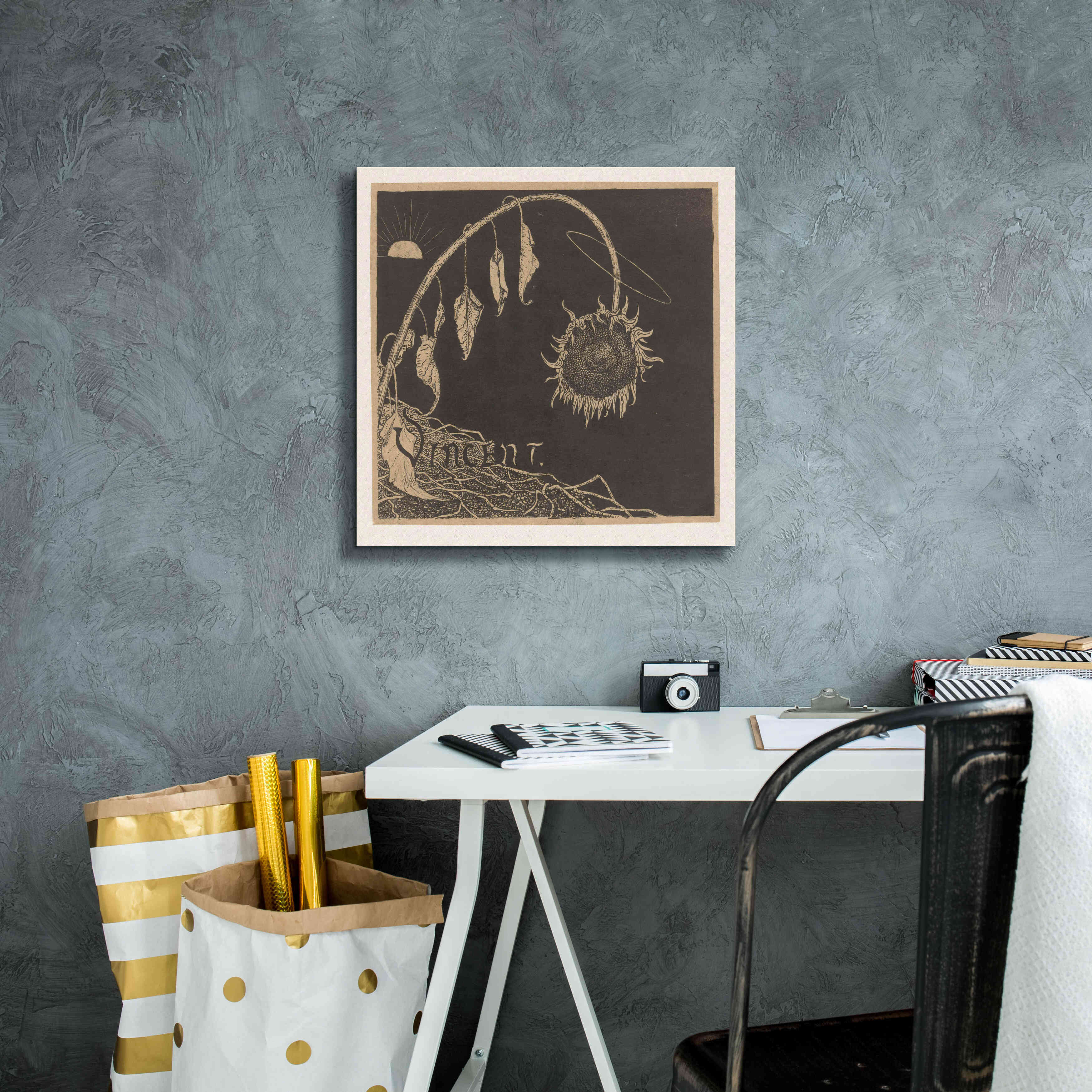 'Tentoonstelling der Nagelaten Werken Van Vincent Van Gogh, Amsterdam' by Richard Roland Holst, Giclee Canvas Wall Art,18x18