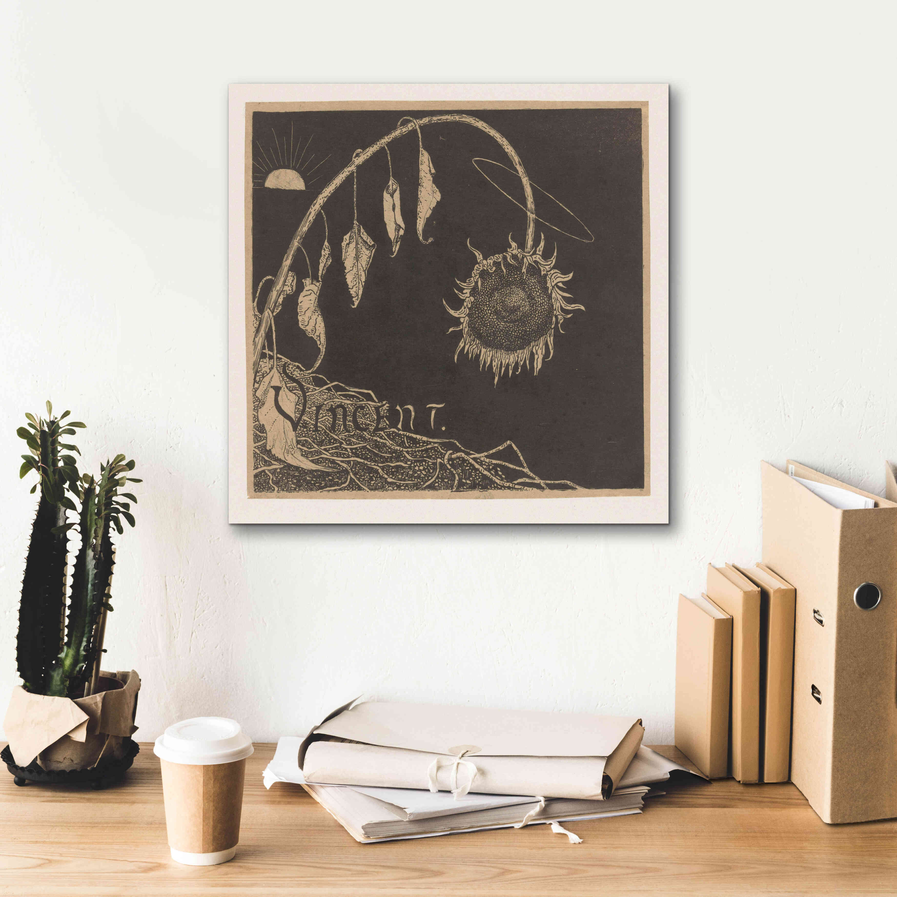 'Tentoonstelling der Nagelaten Werken Van Vincent Van Gogh, Amsterdam' by Richard Roland Holst, Giclee Canvas Wall Art,18x18