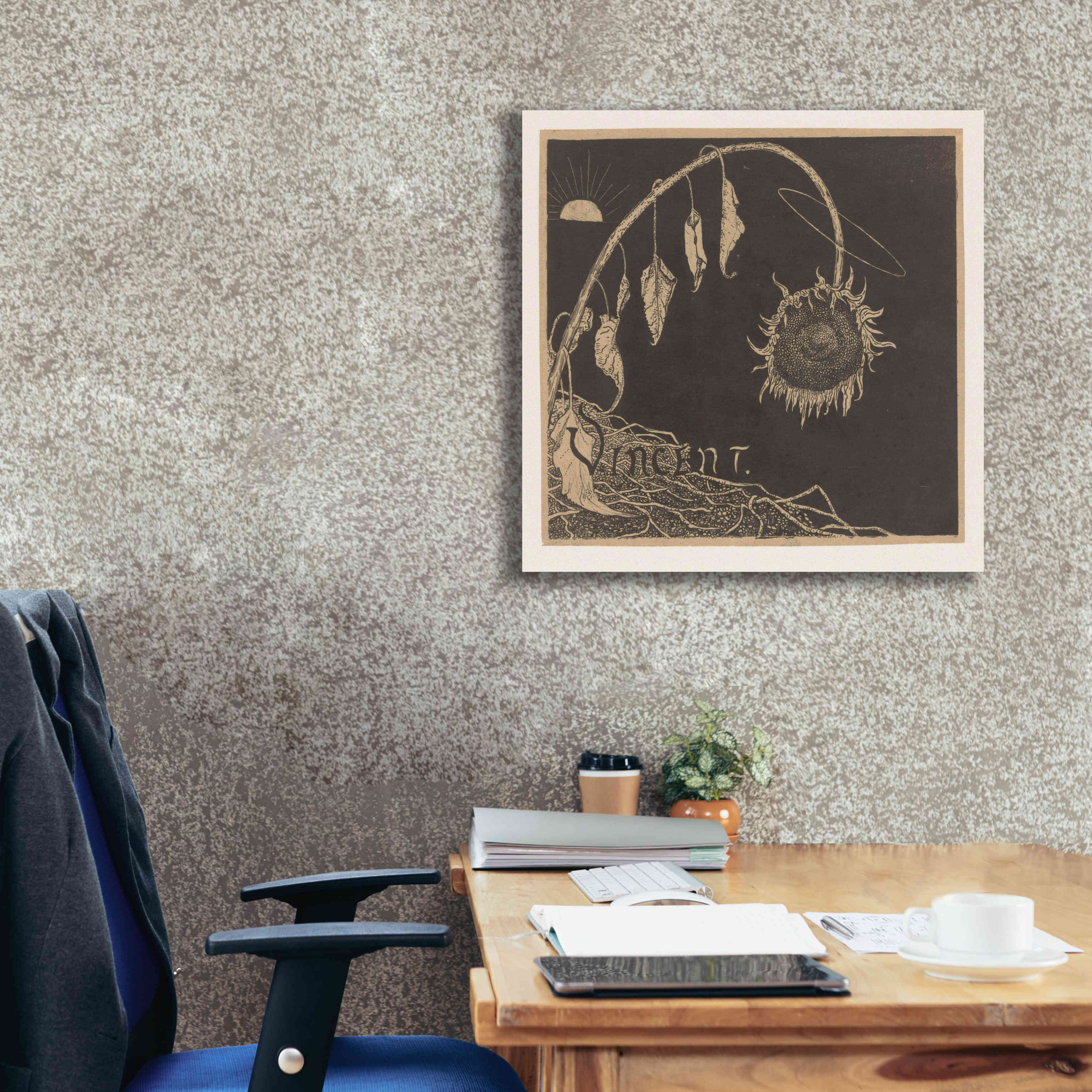 'Tentoonstelling der Nagelaten Werken Van Vincent Van Gogh, Amsterdam' by Richard Roland Holst, Giclee Canvas Wall Art,26x26