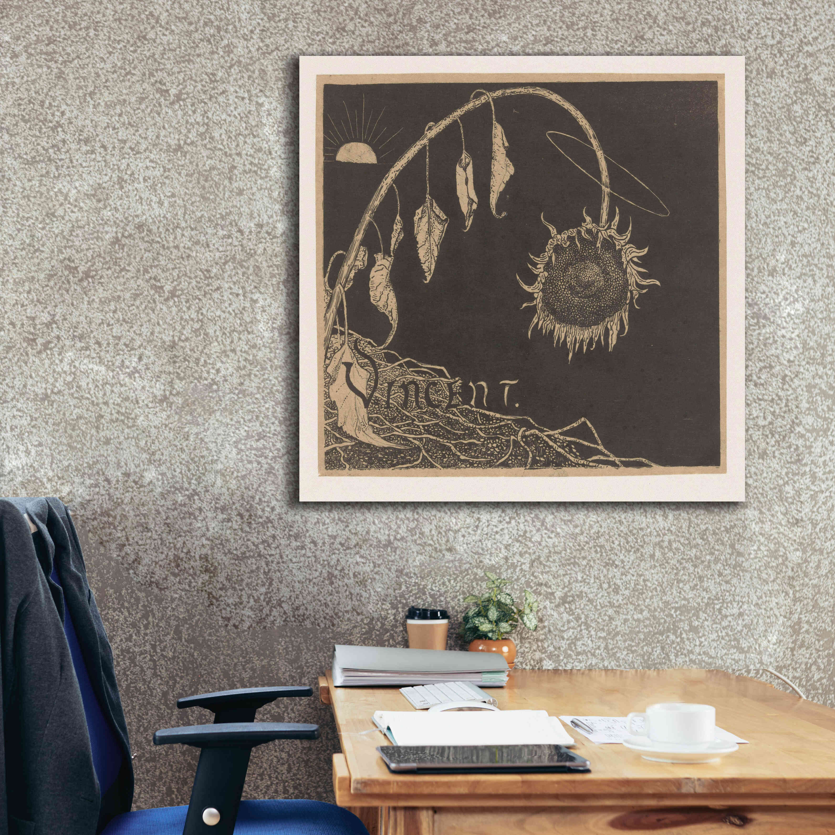 'Tentoonstelling der Nagelaten Werken Van Vincent Van Gogh, Amsterdam' by Richard Roland Holst, Giclee Canvas Wall Art,37x37