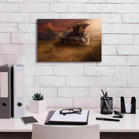 Image of 'Bear With Me' by Alan, Giclee Canvas Wall Art,18x12