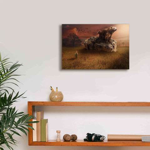 Image of 'Bear With Me' by Alan, Giclee Canvas Wall Art,18x12