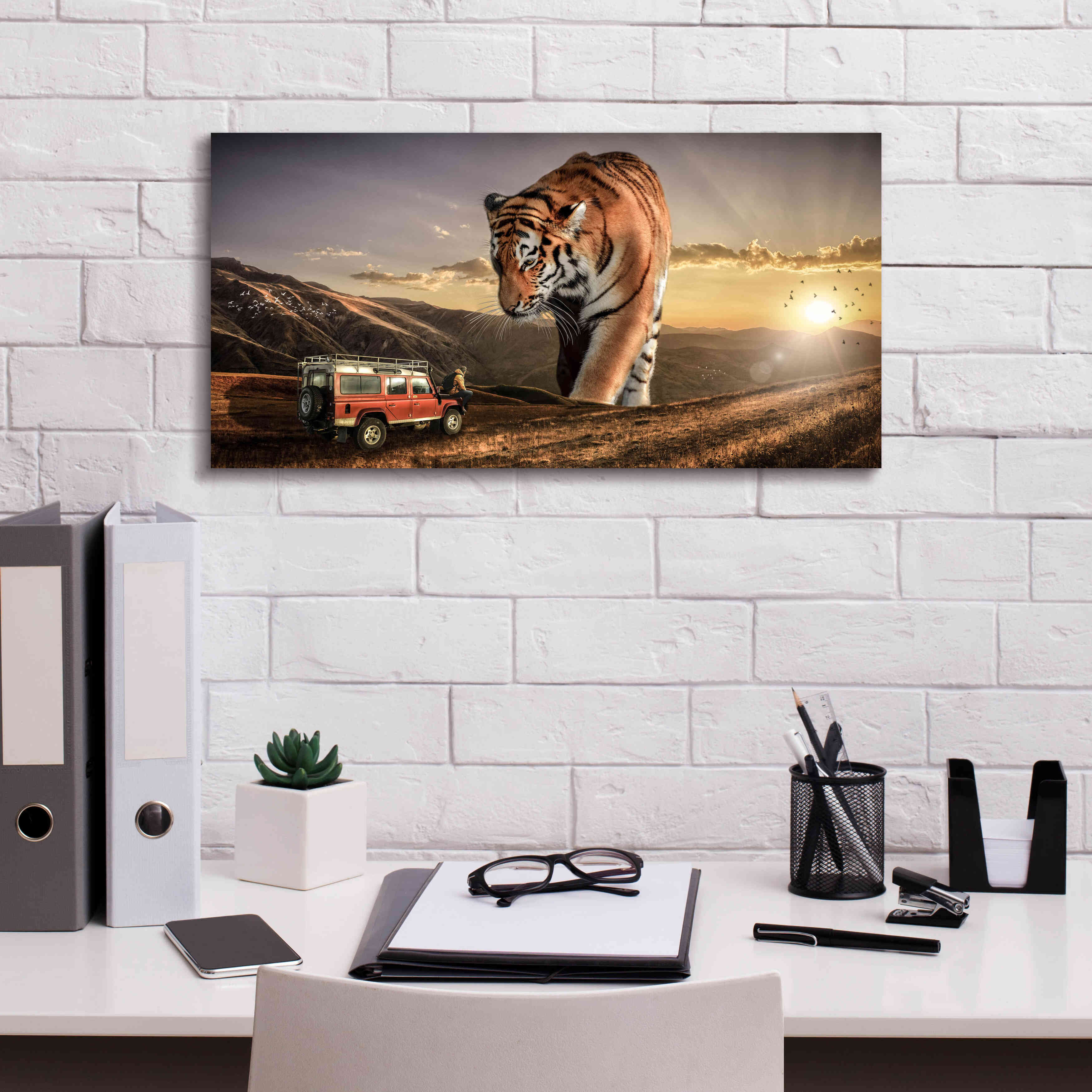 'Hunters' by Alan, Giclee Canvas Wall Art,24x12