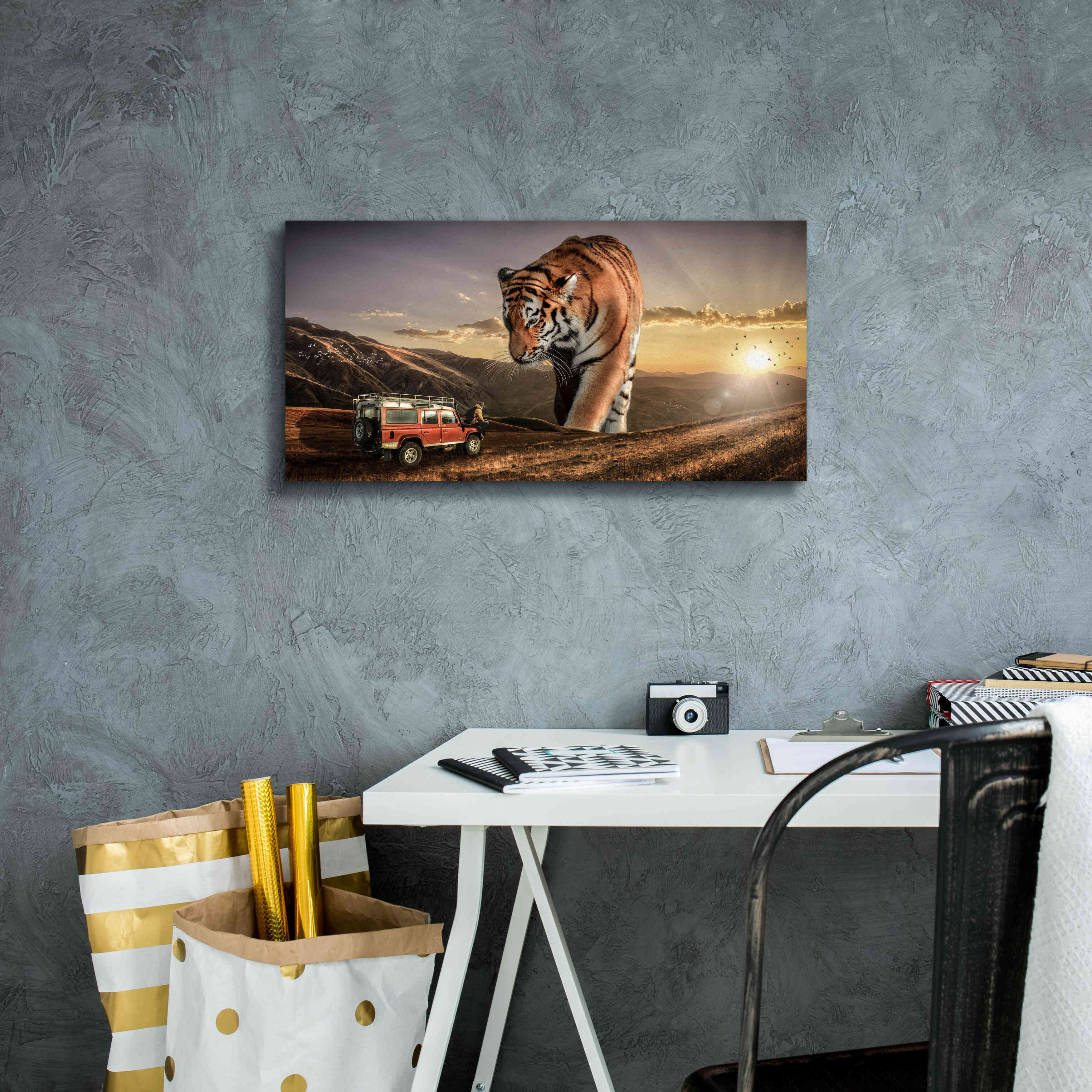 'Hunters' by Alan, Giclee Canvas Wall Art,24x12