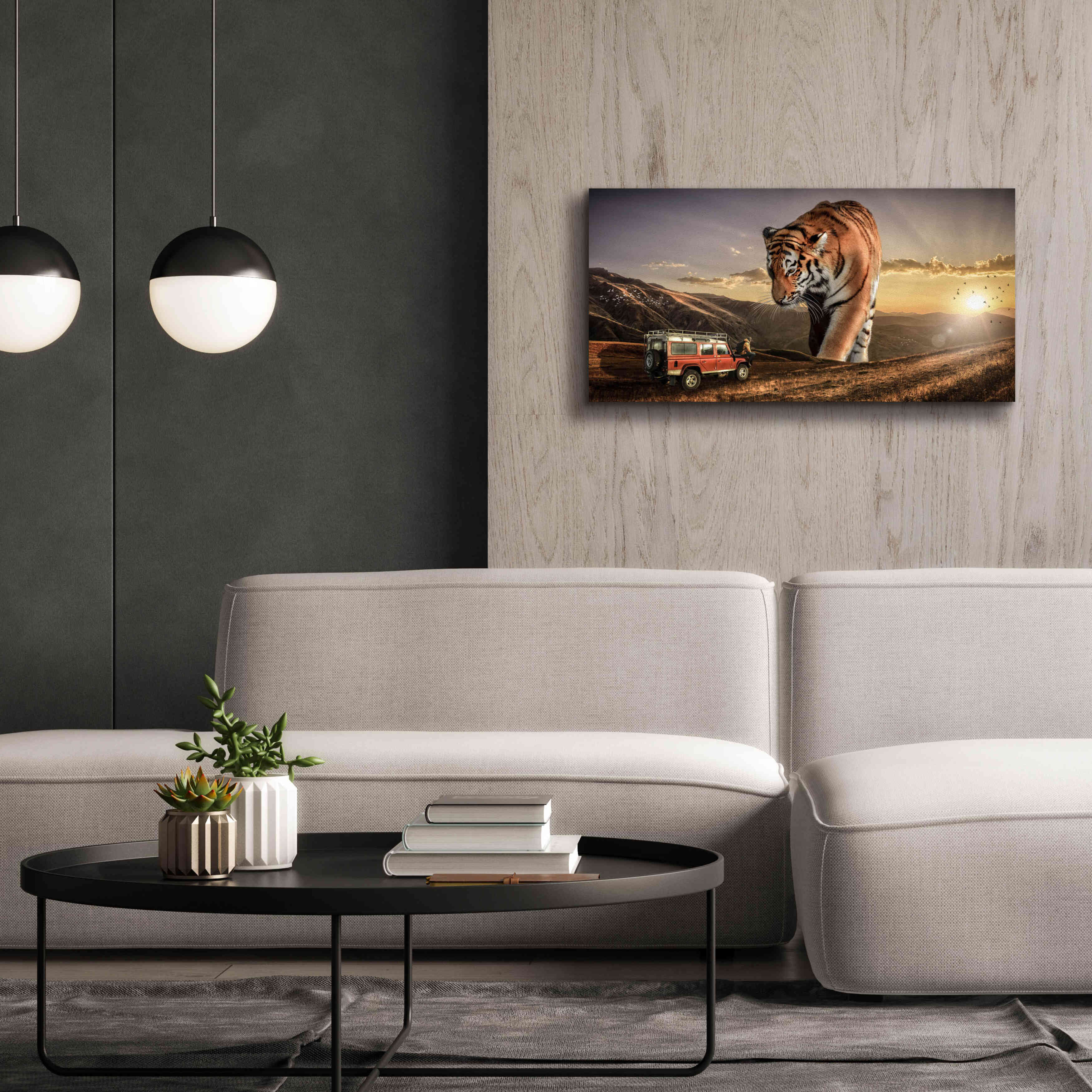 'Hunters' by Alan, Giclee Canvas Wall Art,40x20