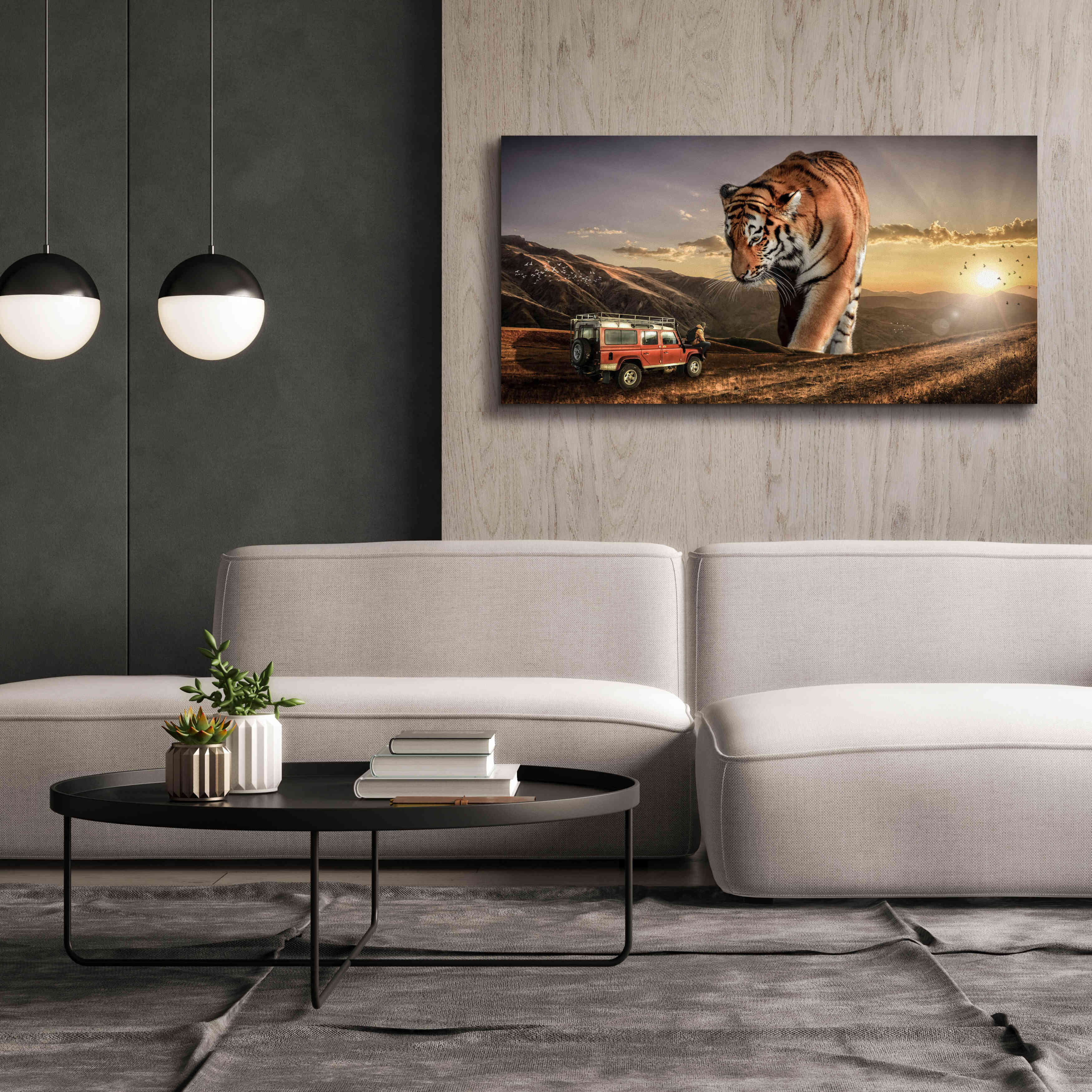 'Hunters' by Alan, Giclee Canvas Wall Art,60x30