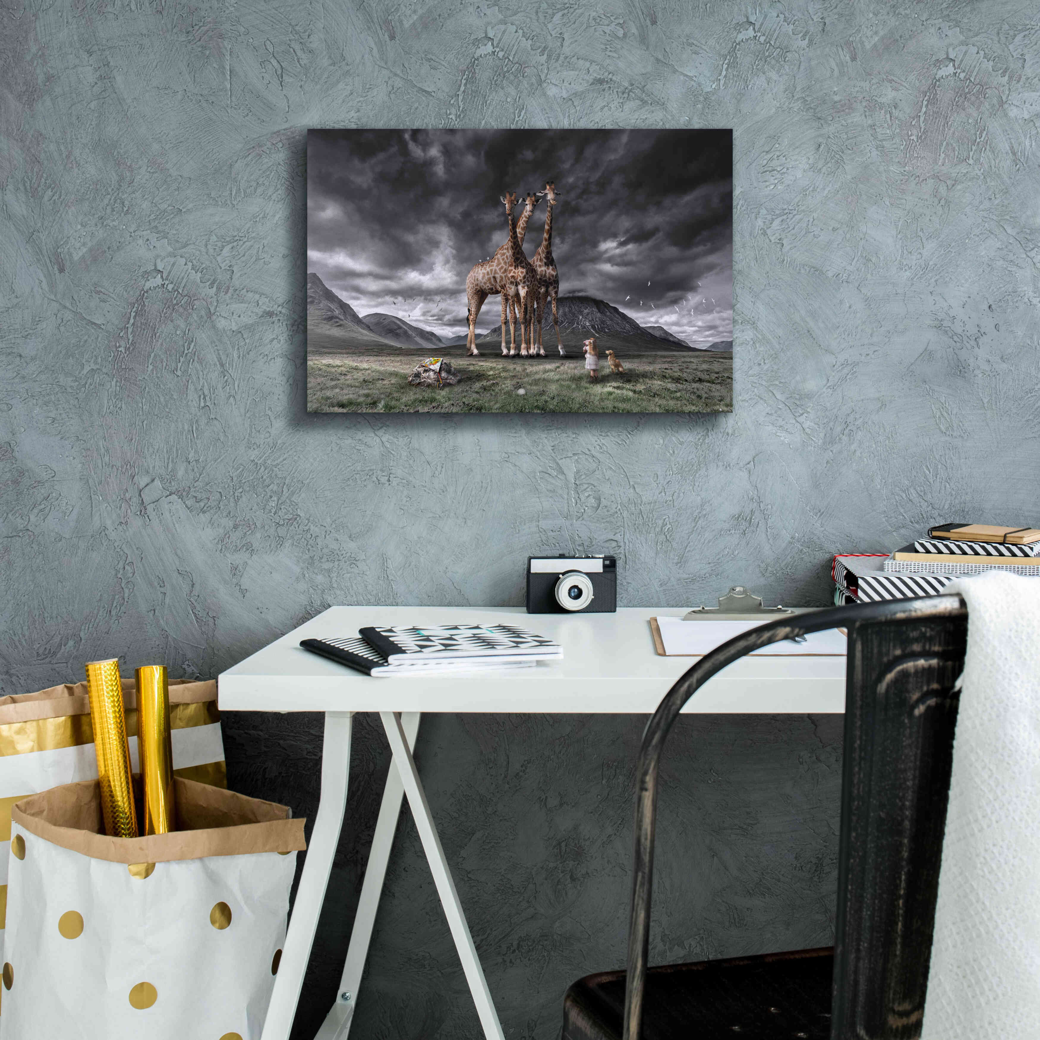 'Long Neck Scotland' by Alan, Giclee Canvas Wall Art,18x12