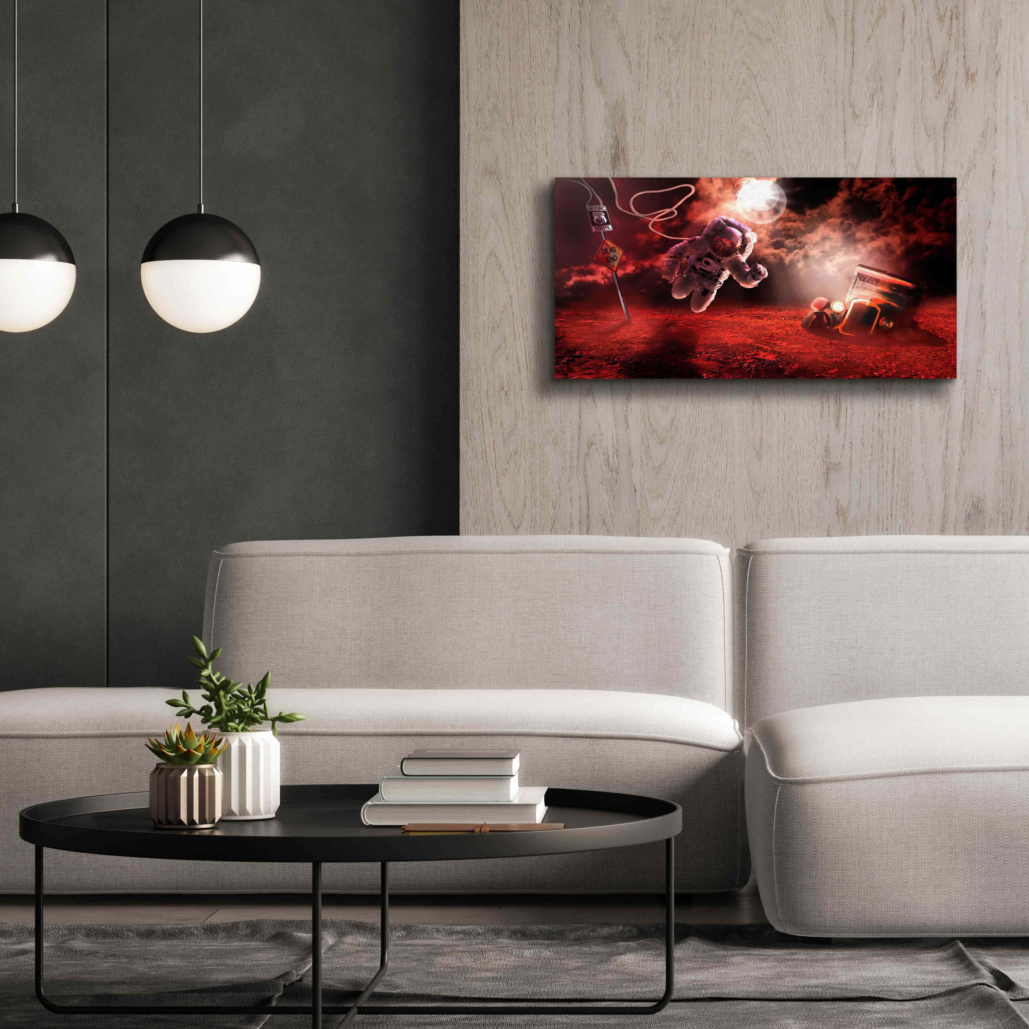 'Space Kicks on Route 66' by Alan, Giclee Canvas Wall Art,40x20