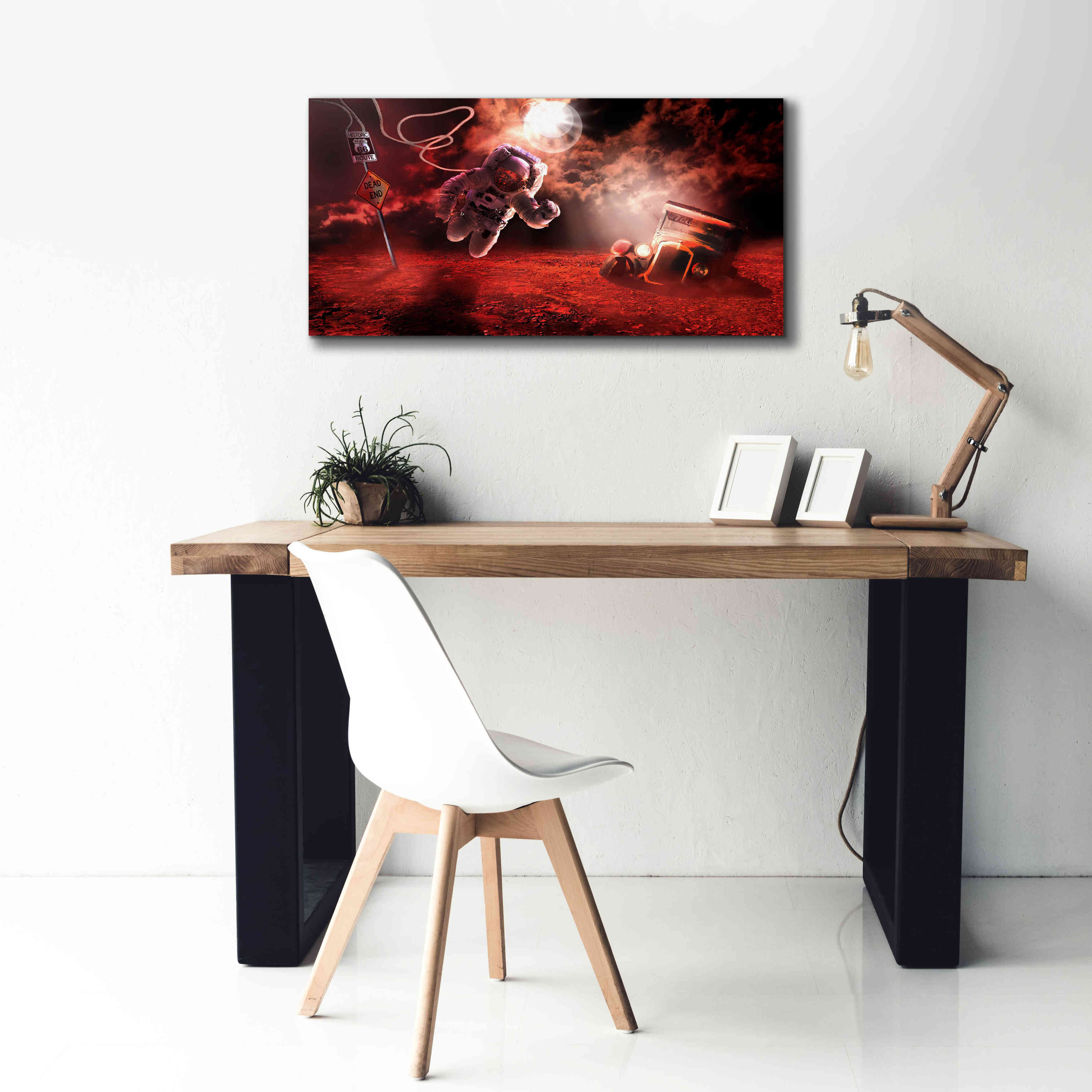 'Space Kicks on Route 66' by Alan, Giclee Canvas Wall Art,40x20