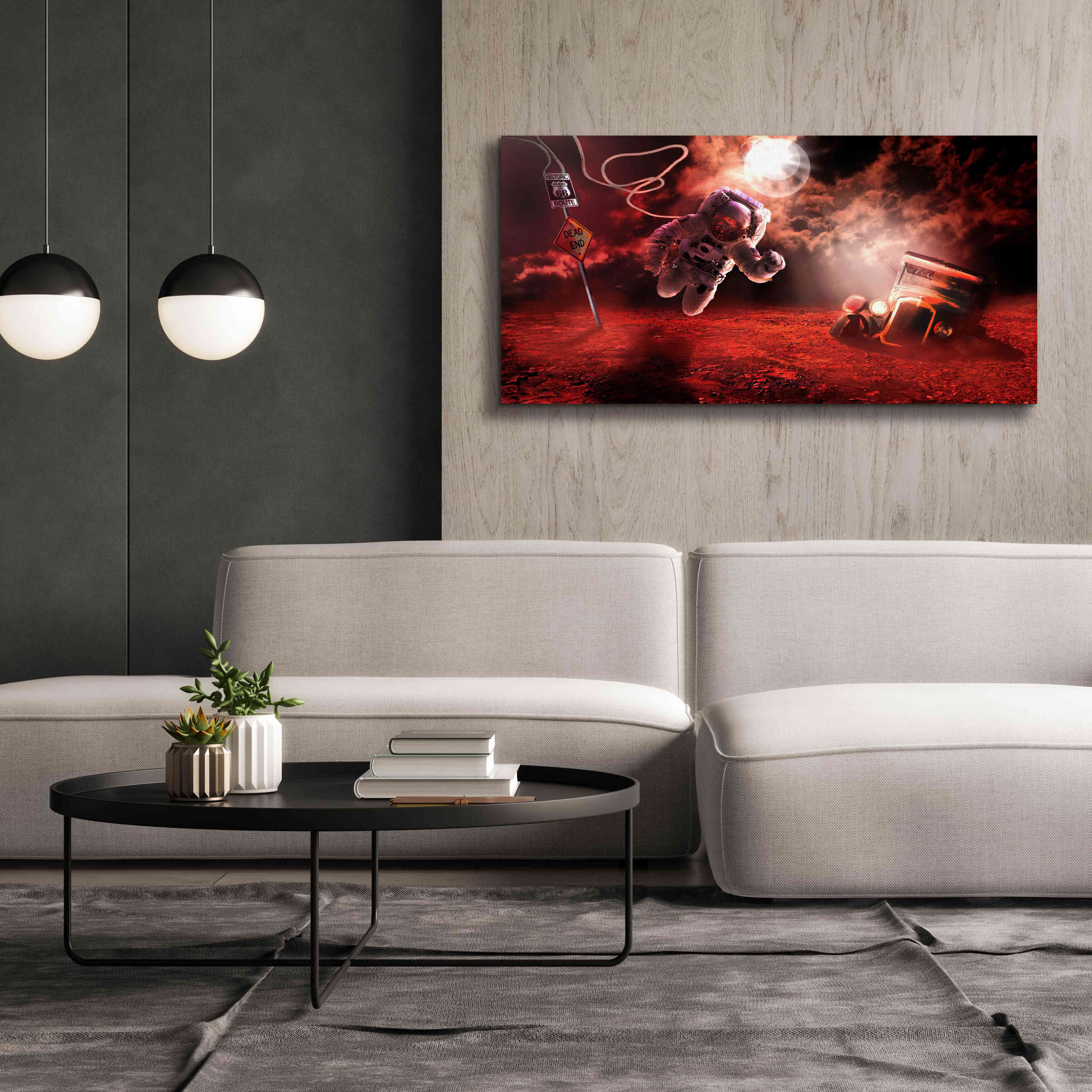 'Space Kicks on Route 66' by Alan, Giclee Canvas Wall Art,60x30