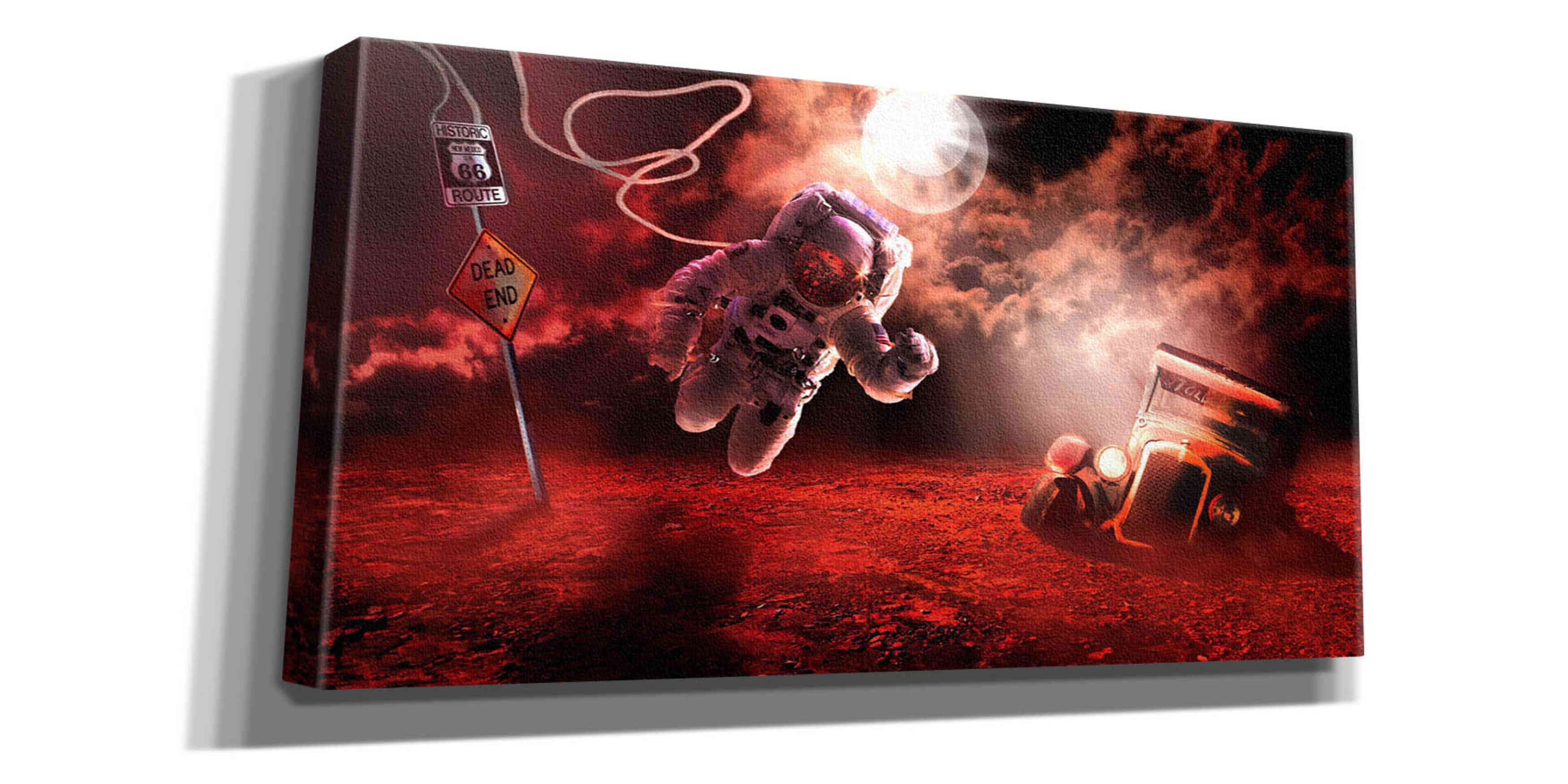 'Space Kicks on Route 66' by Alan, Giclee Canvas Wall Art