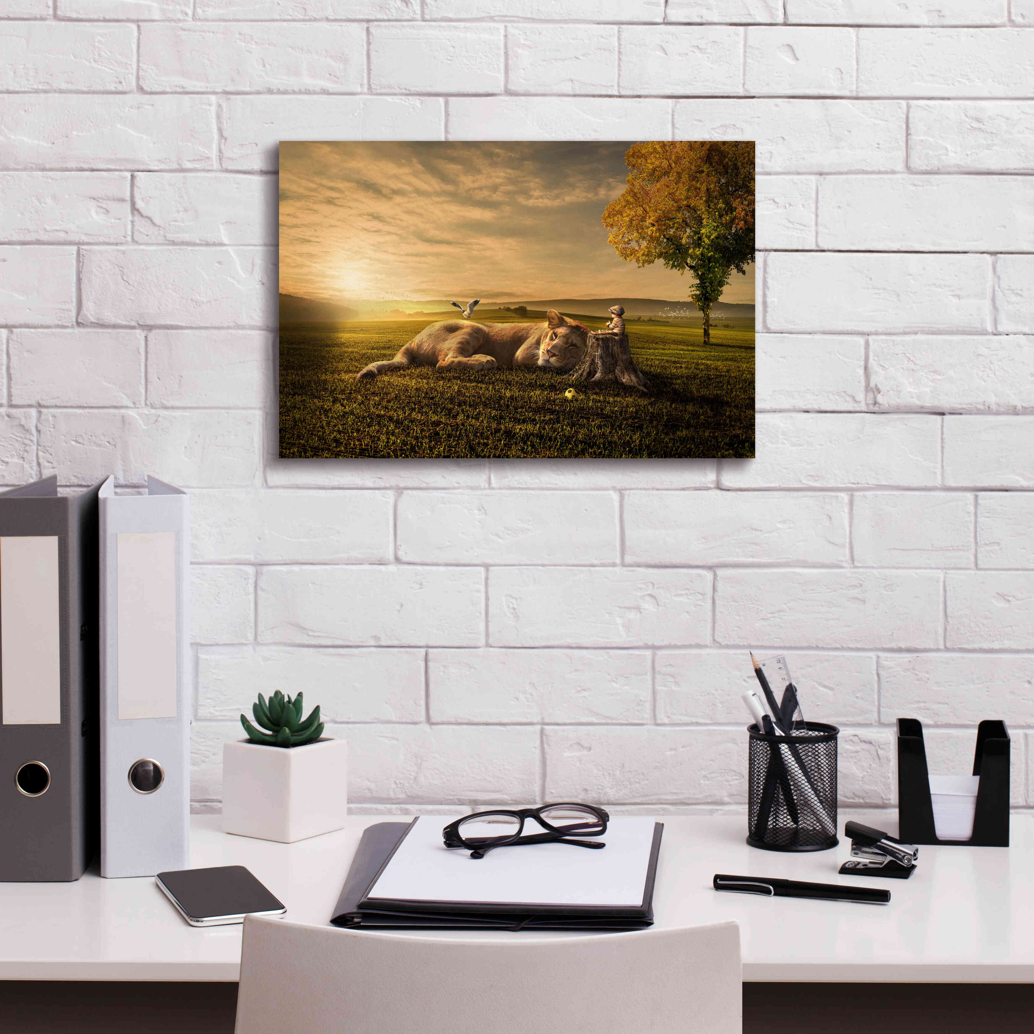 'Sunset Sleeping' by Alan, Giclee Canvas Wall Art,18x12