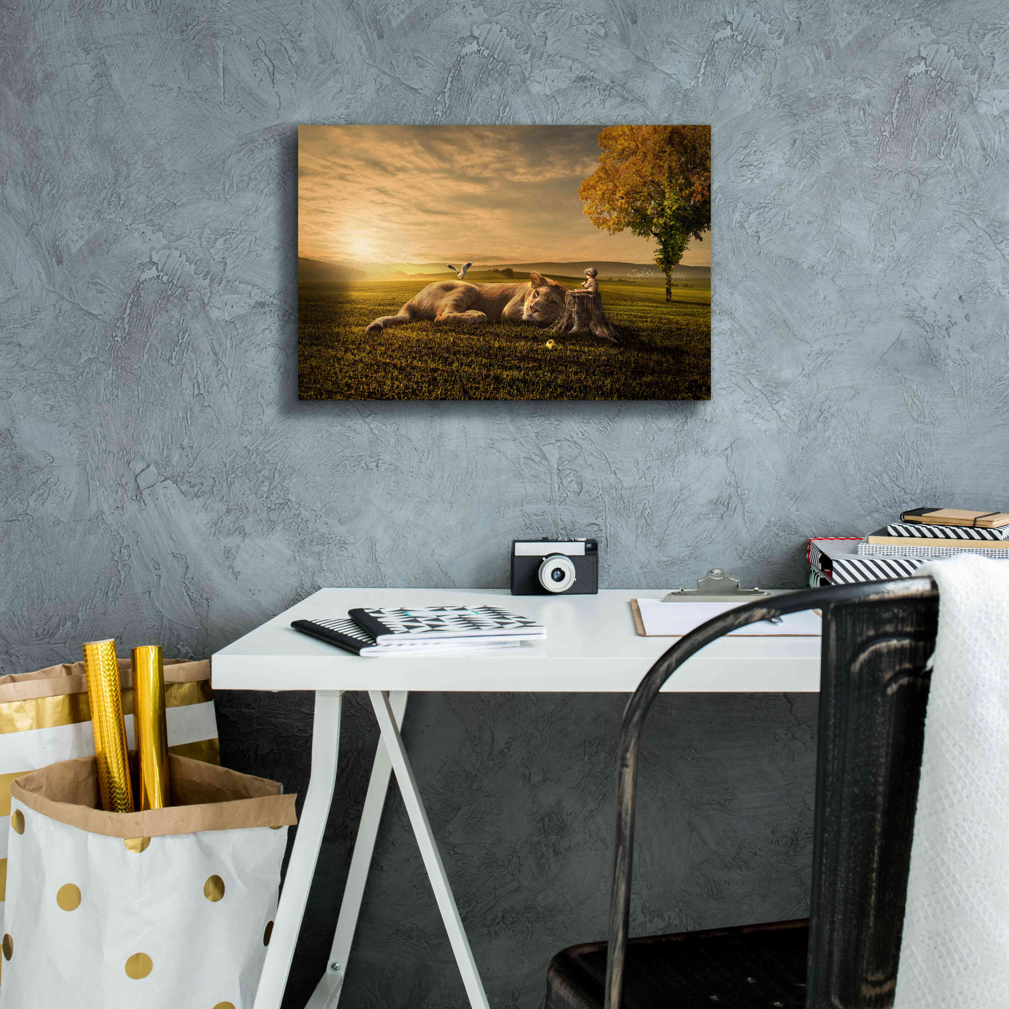 'Sunset Sleeping' by Alan, Giclee Canvas Wall Art,18x12