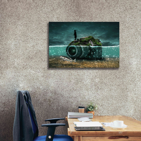 Image of 'Capturing Fish' by Alan, Giclee Canvas Wall Art,40x26